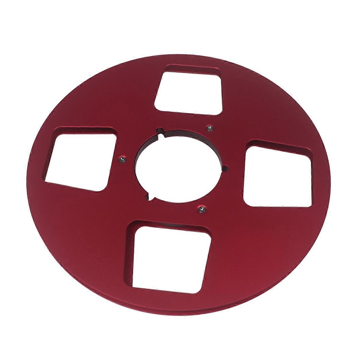 10In Empty Tape Reel 4 Hole Aluminum Empty Disc Opening Reel Audio Takeup Reel for Tape Recorder Accessories Red
