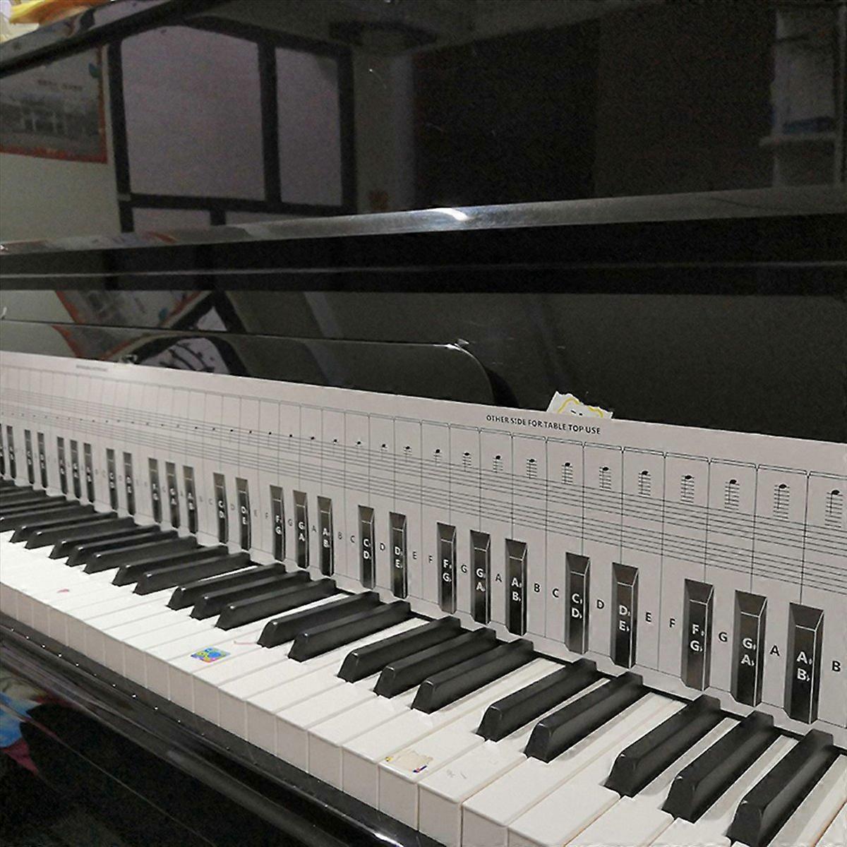 88 Key Practice Keyboard Piano & Note Chart for Behind the Piano Keys