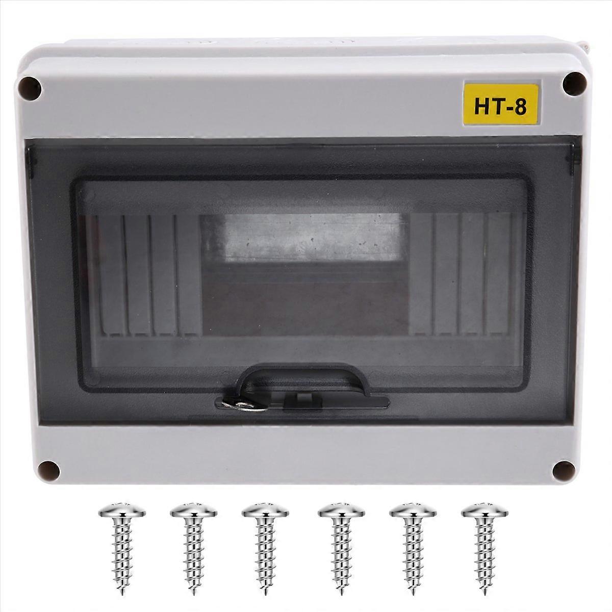 HT-8 Way IP65 Mcb Breaker Box Distribution Protection Box ABS Power Electronic Din Rail Enclosure for Circuit Breaker