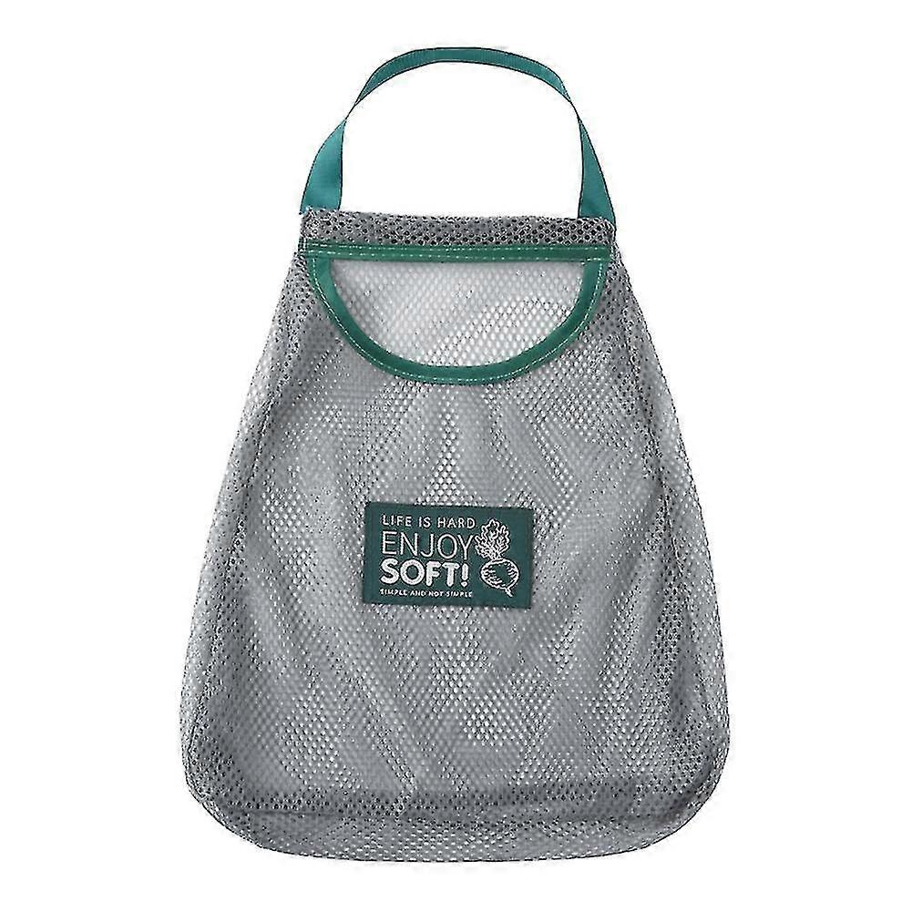 Reusable Fruit Vegetables Shopping Bag Tote Mesh Woven Net Hanging Storage Bag For Kitchen
