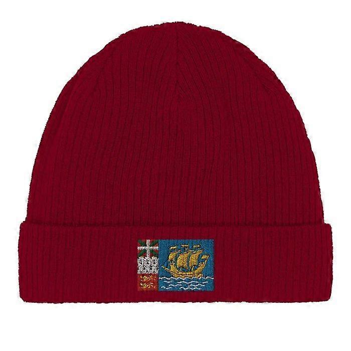 Saint-Pierre-and-Miquelon Flag Cap in Red