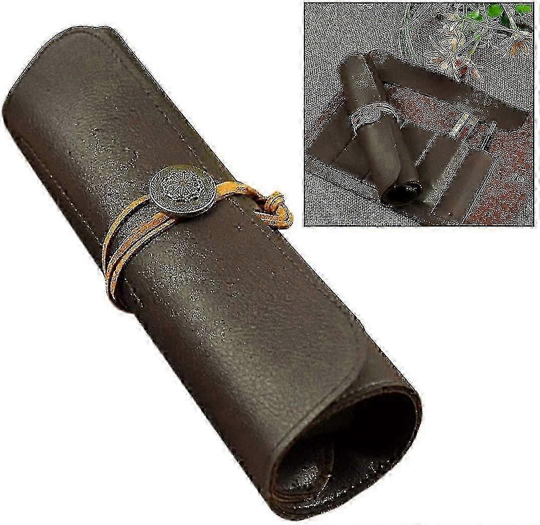 PU Leather Knife Storage Bag, Waterproof Design for UK Culinary Use