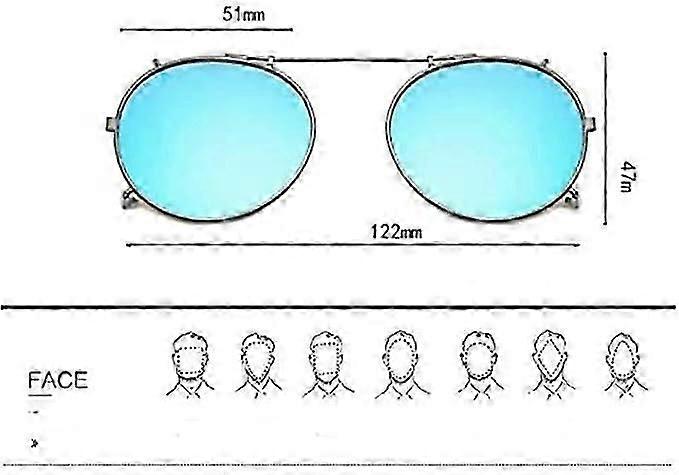 Lunettes de soleil à clipser polarisées unisexes pour lunettes de vue p