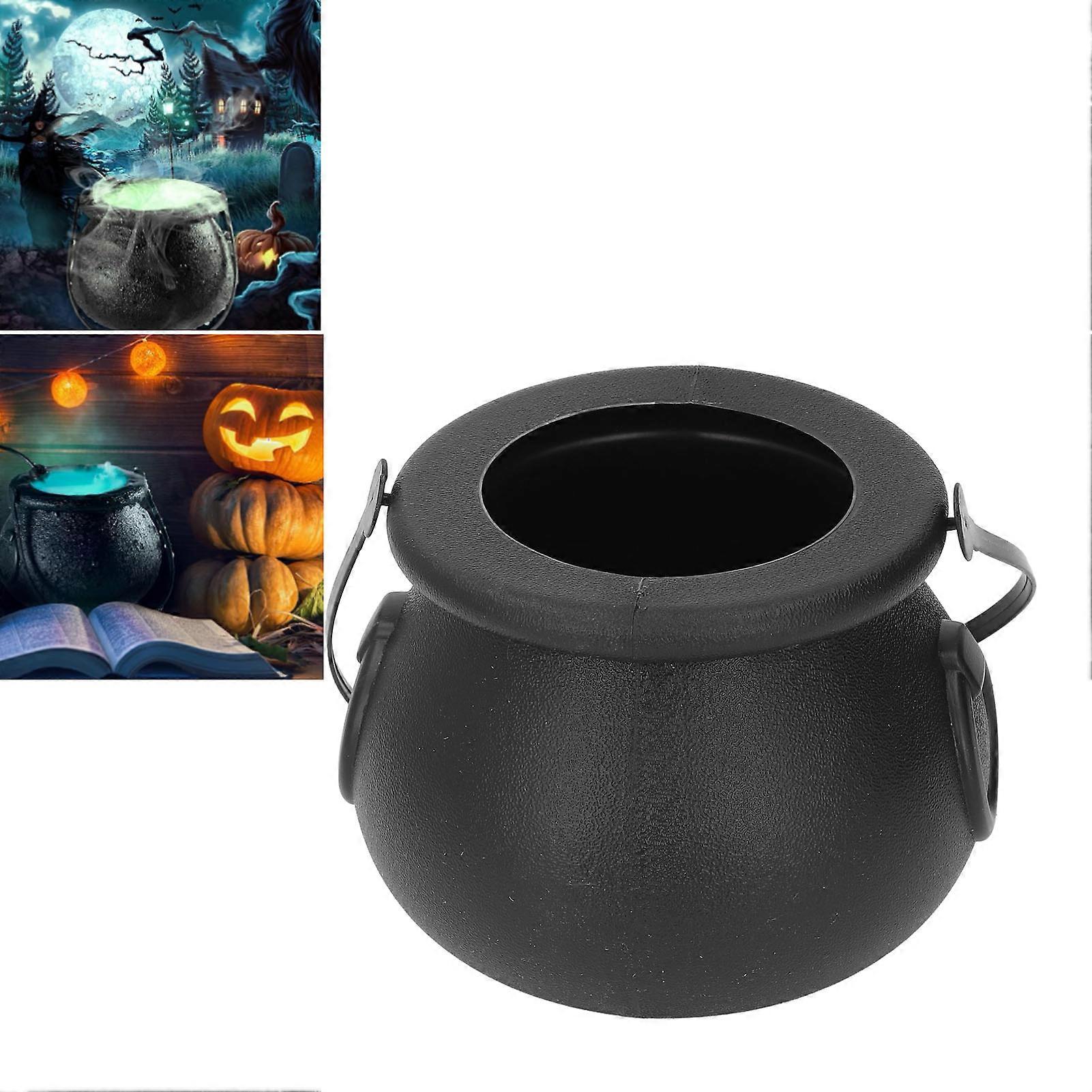 Mist Maker Fogger with Matte Witch Cauldron 12 LED Lights 7 Colors Fog Machine for Holiday Outdoor Party US Plug 
