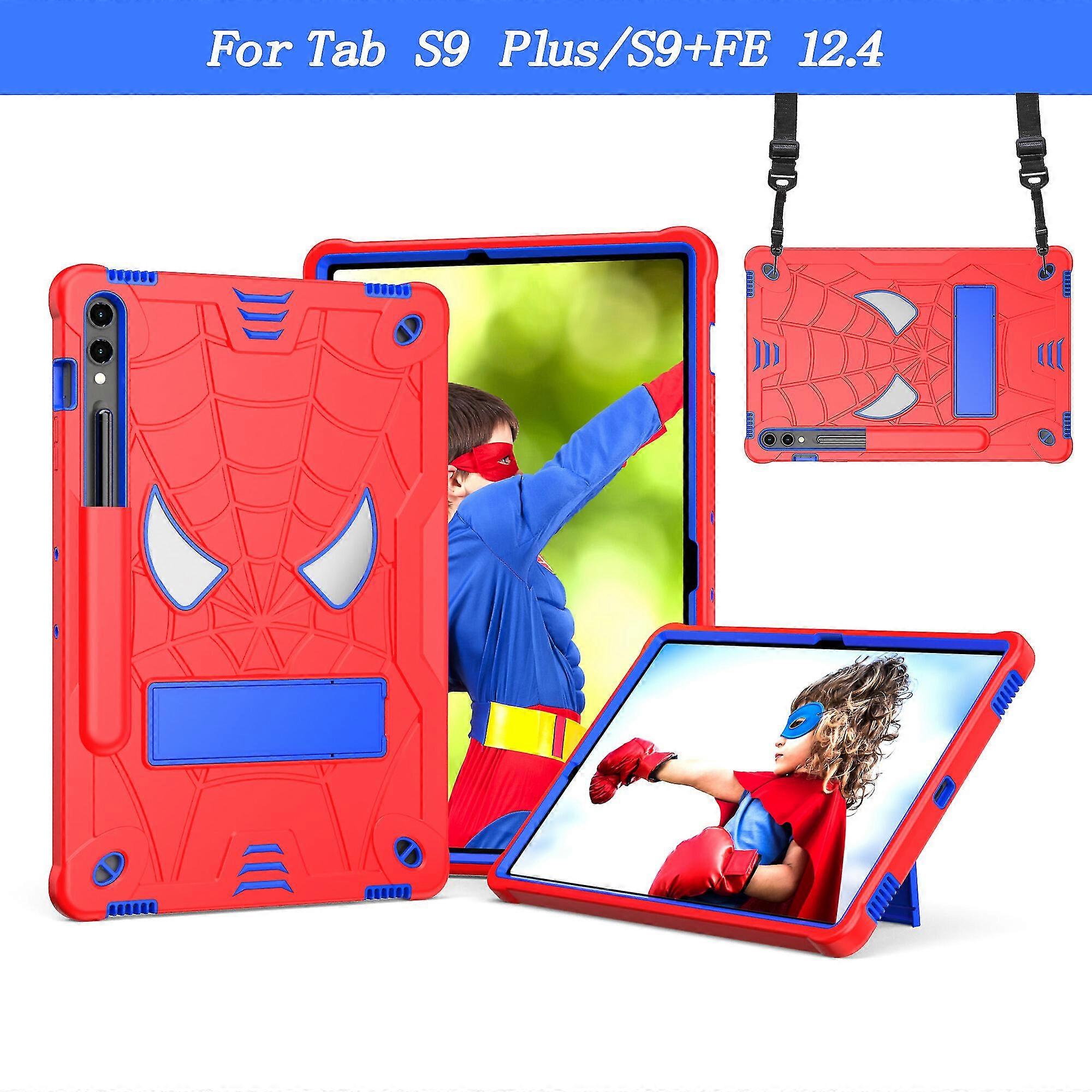 25-26 For Samsung Galaxy Tab S9 Plus /Tab S9 Fe Plus Case with Shoulder Strap and Kickstand