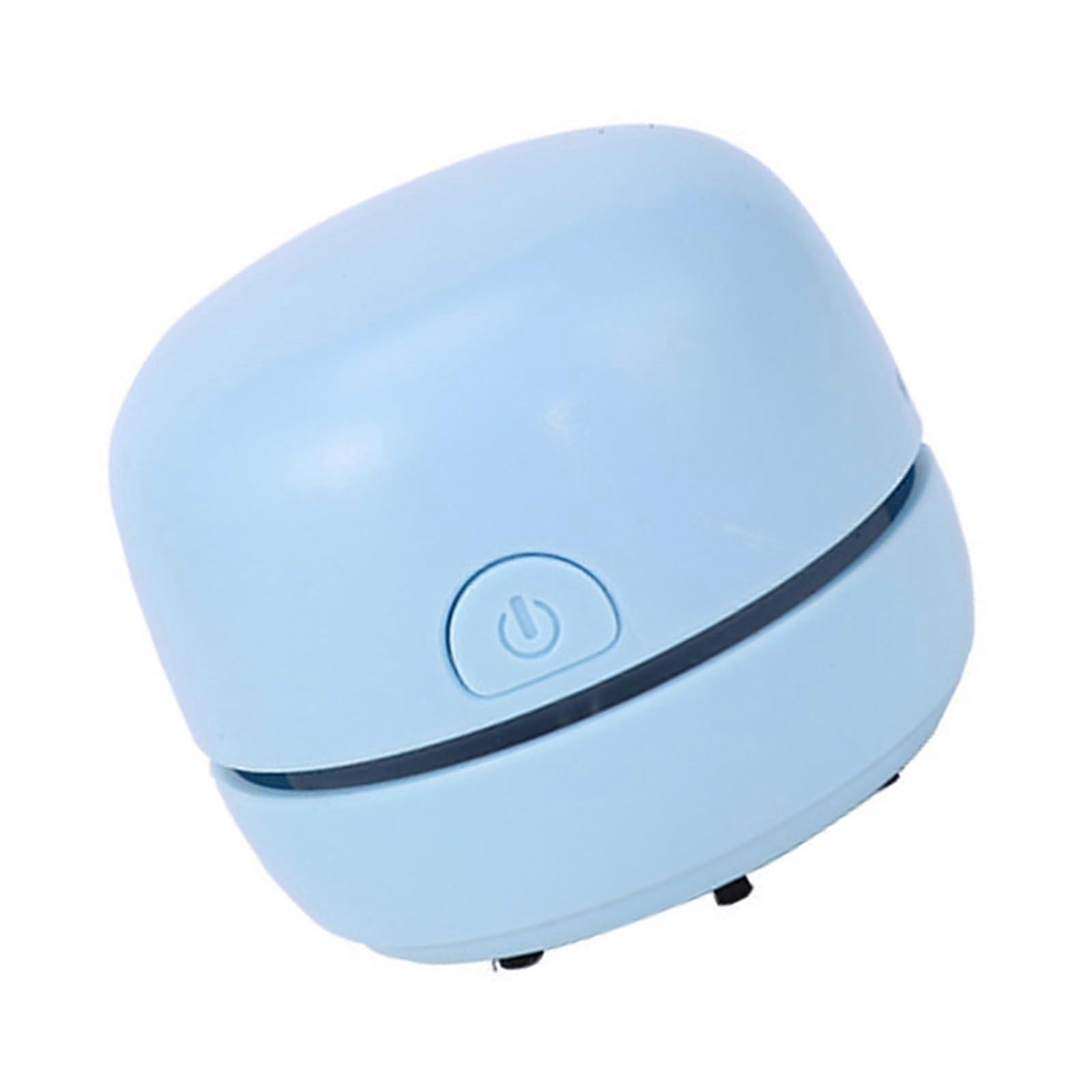 Desktop Vacuuming Cleaner USB Rechargeable Portable Desk Vacuum Crumb Sweeper Keyboard Tabletop Lake Blue