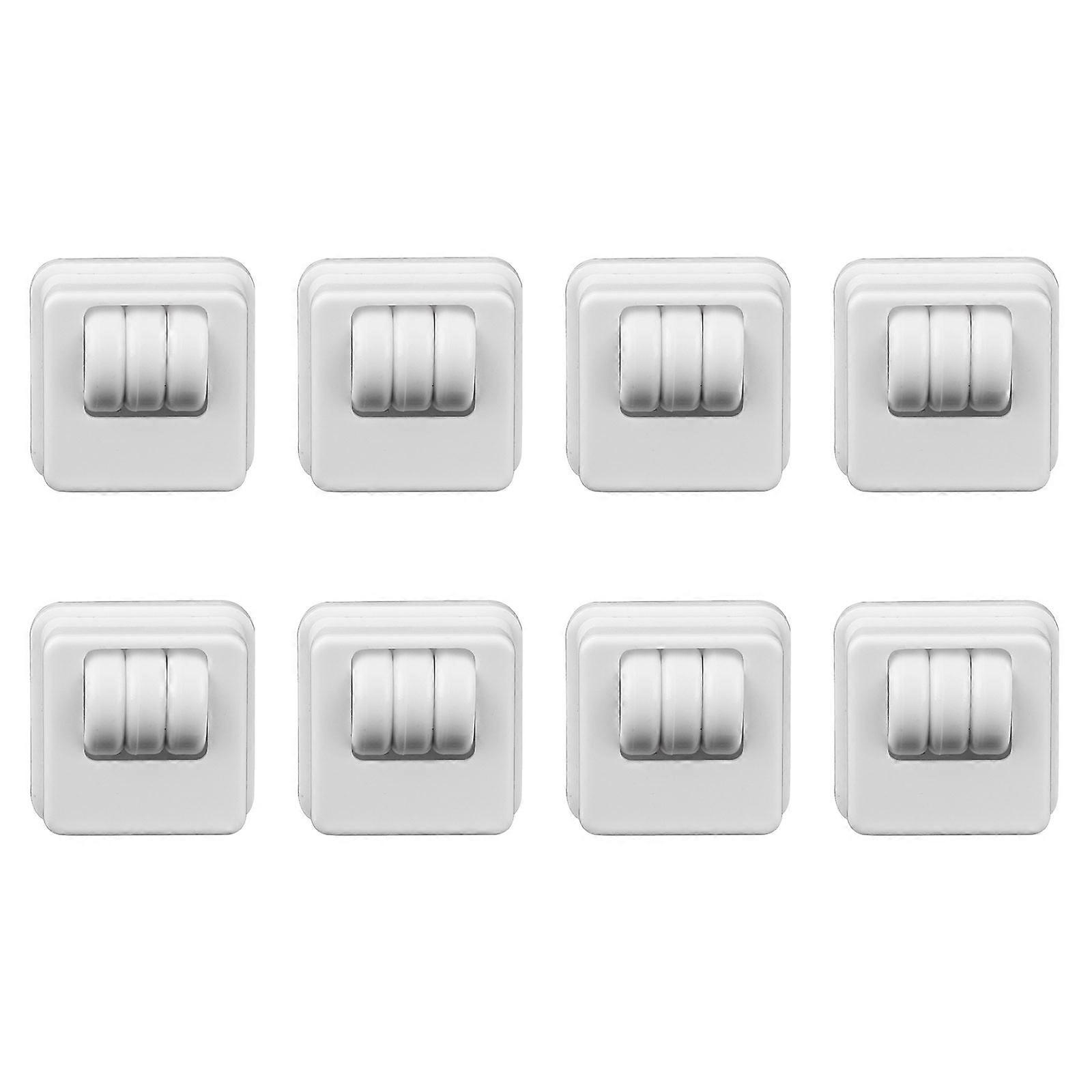 Toolbox Equipment Swivels Casters Easy To Install 360 Degree Rotations Plastic Rollers Wheel For Indoor and Outdoor Use  White