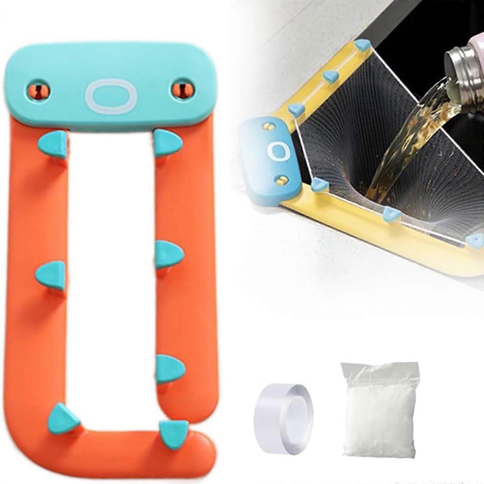 Multifunctional Foldable Kitchen Drainer Strainer with 50 Mesh, Hangs on Sink Side - Fits Most Sinks