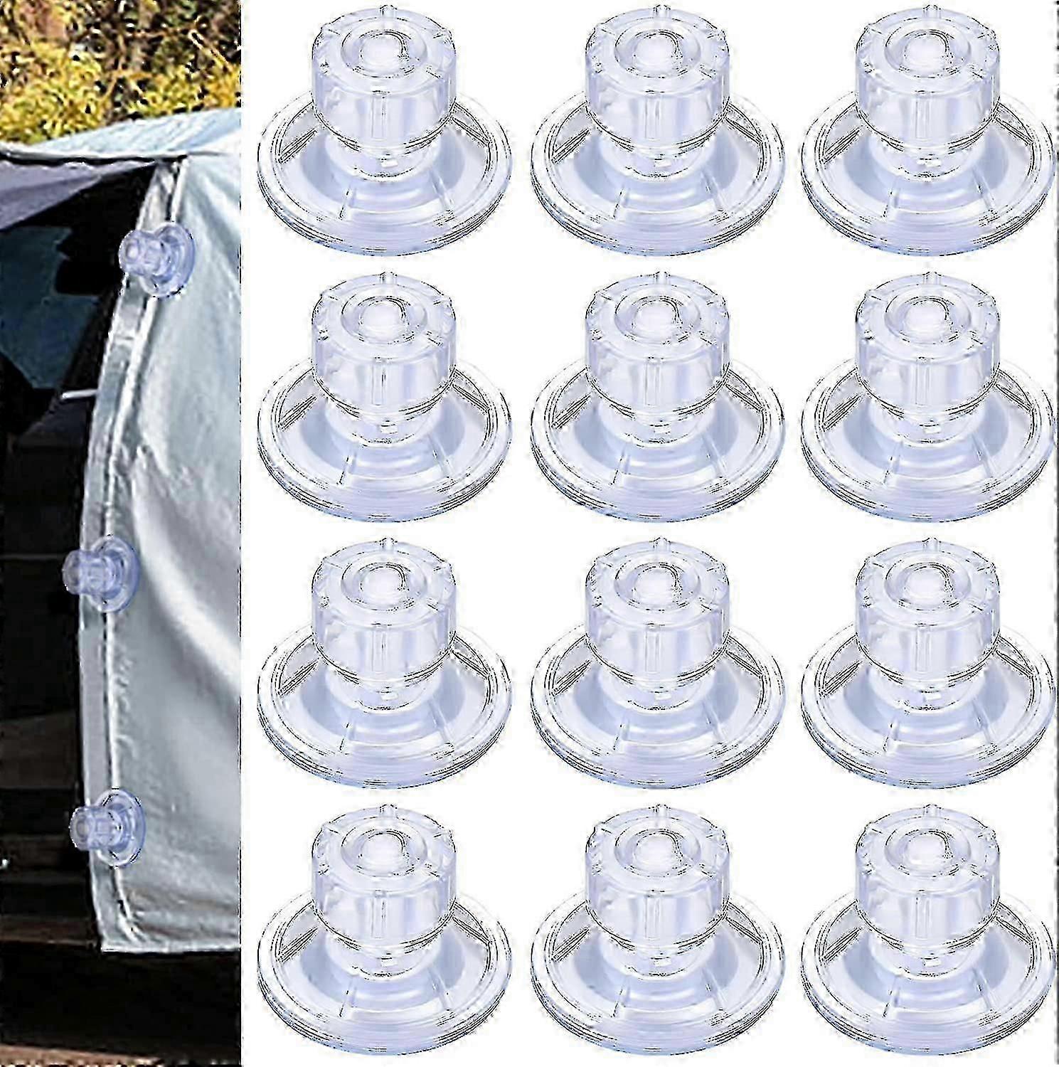 Camper Car Awning Suction Cups, 4.5CM Side Canopy Fixing Caps 12 pieces