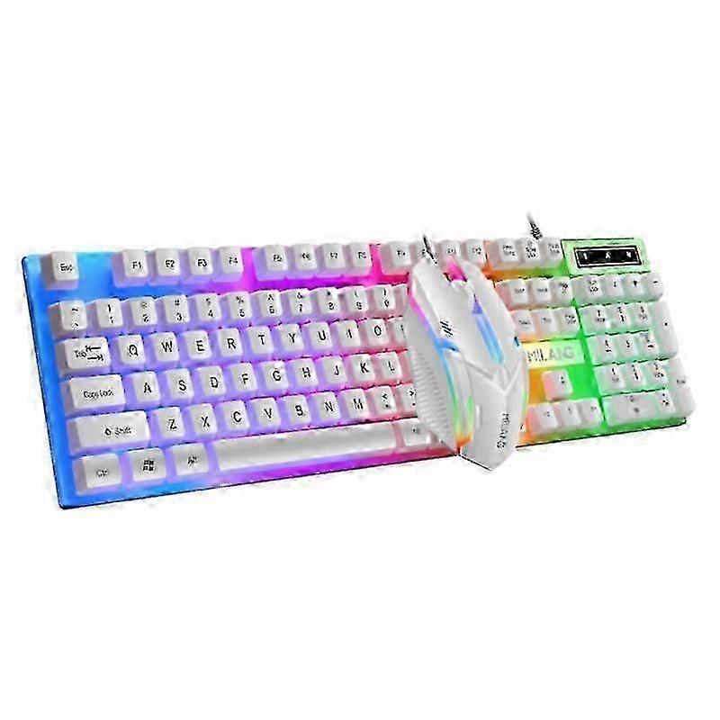 RYRA Gamer Keyboard And Mouse Combo Set RGB LED 104-Key Wired Waterproof Gaming Keyboard Mouse Notebook Laptop Desktop PC Tablet