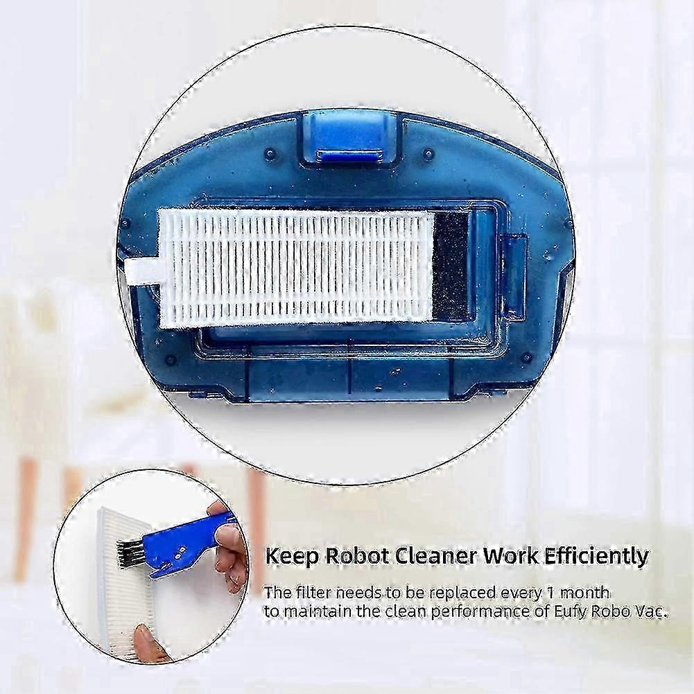 Aoteng Replacement Parts Kit For Eufy RoboVac 11S, 30, 30C, 15C - 1 Main Brush, 6 Side Brushes, 2 Filters