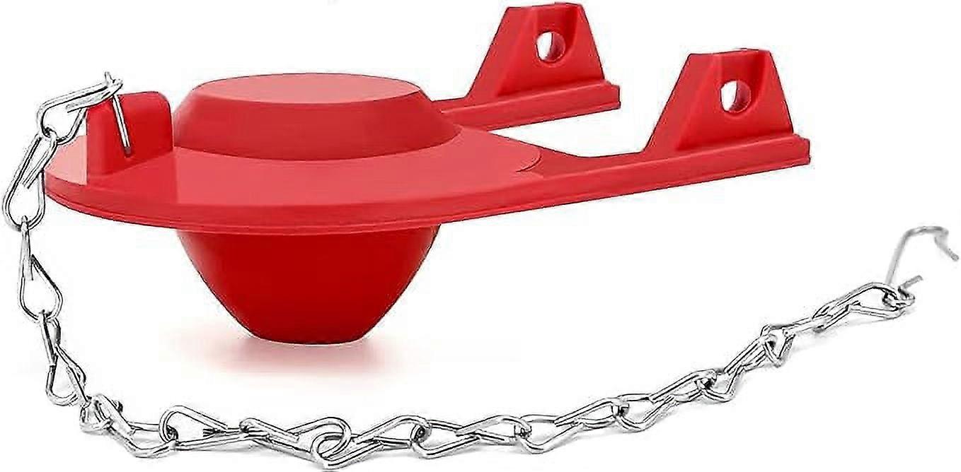 Toilet Flapper High Performance Universal Flapper for 2-Inch Flush Valves, Long Lasting Rubber - Easy to Install Red 1pc