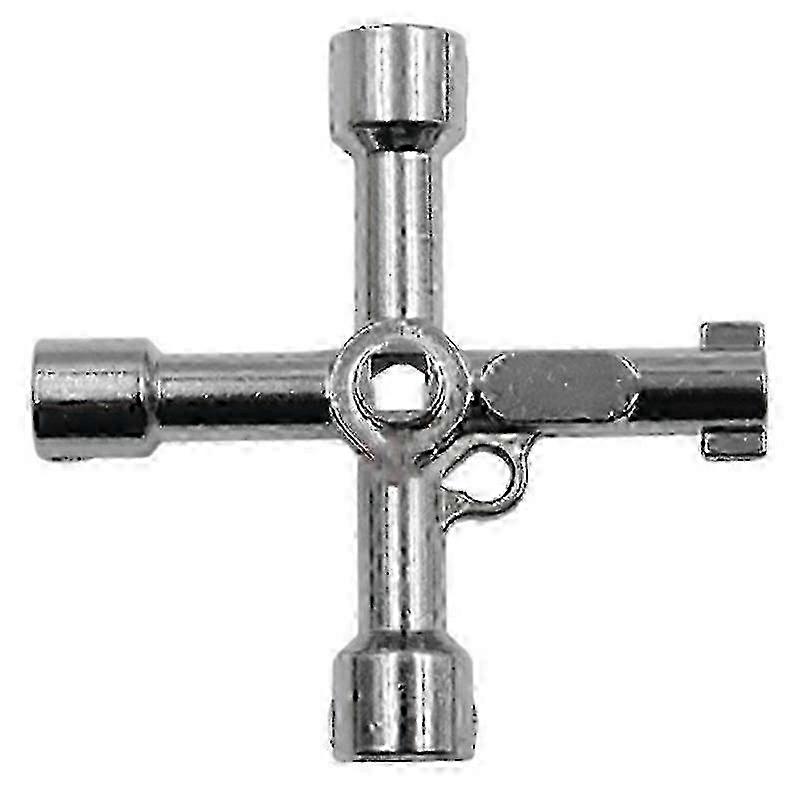 4-Way Keys Cross Triangle/Square Keys Plumbing Opening Key Wrenches Tool-Good