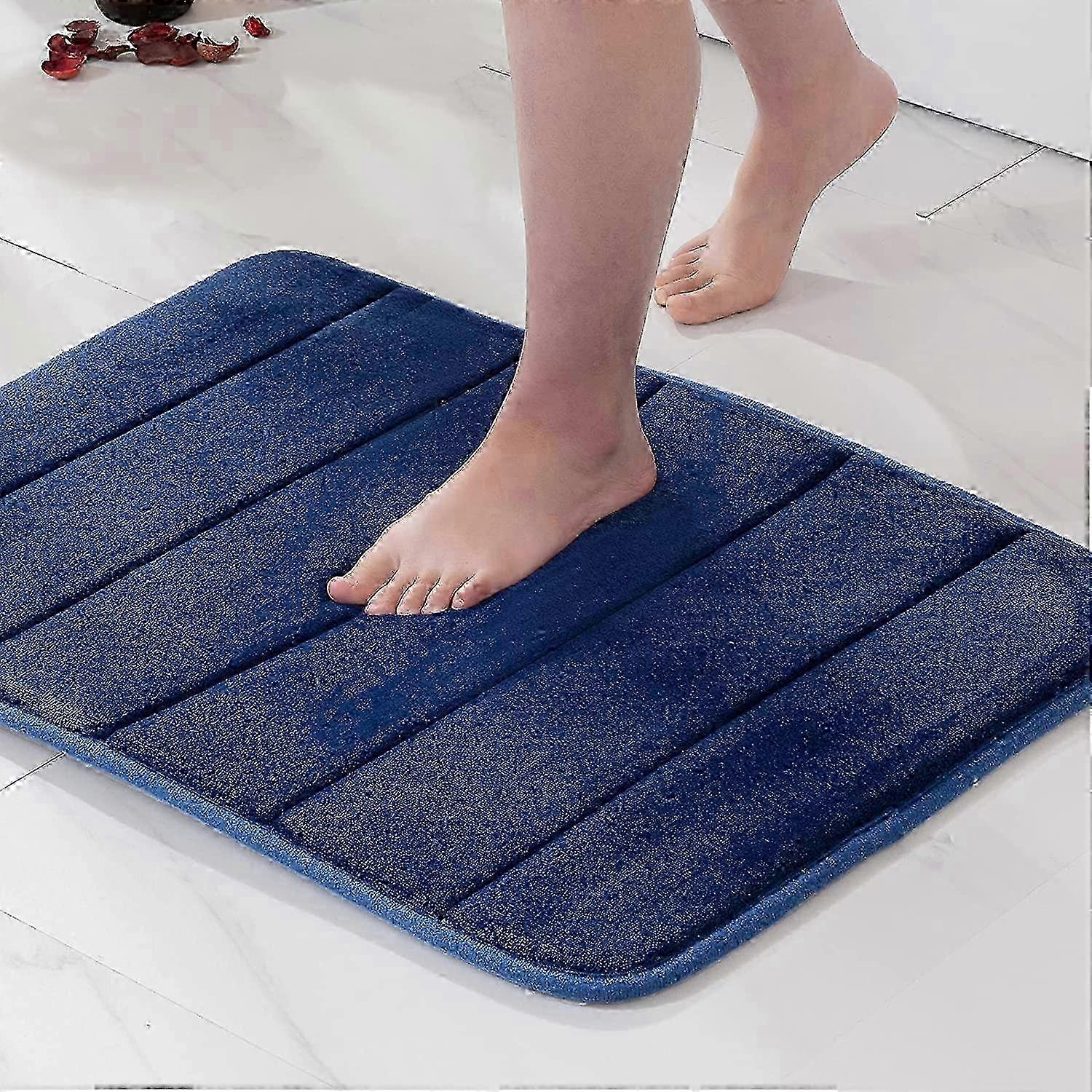 Memory Foam Bath Mats Non Slip Bathroom Mat(Blue) Edition 1107