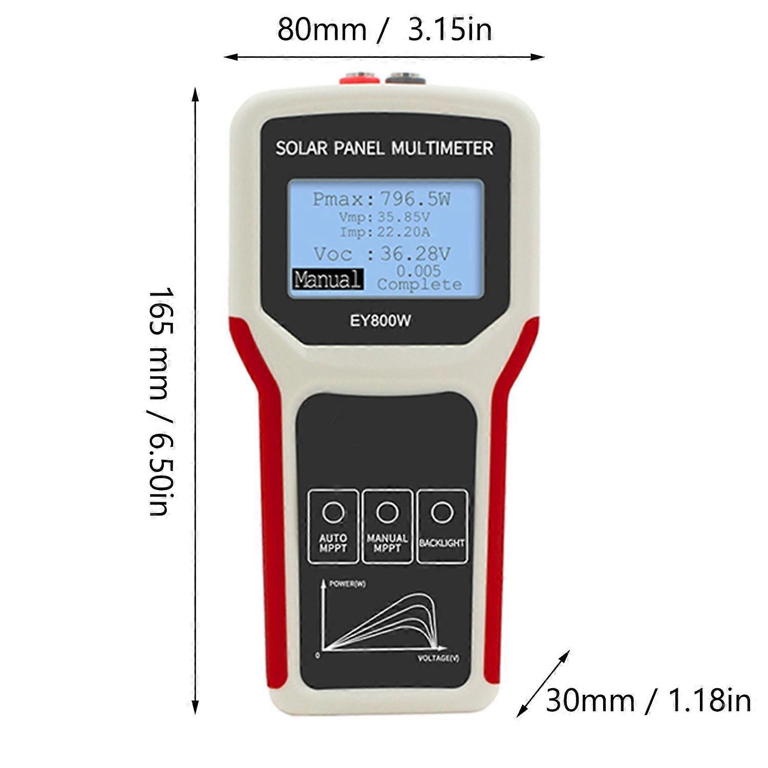 Portable Handheld Photovoltaic Panel Multimeter Auto/ Manual MPPT Detection Solar Panel MPPT Tester 