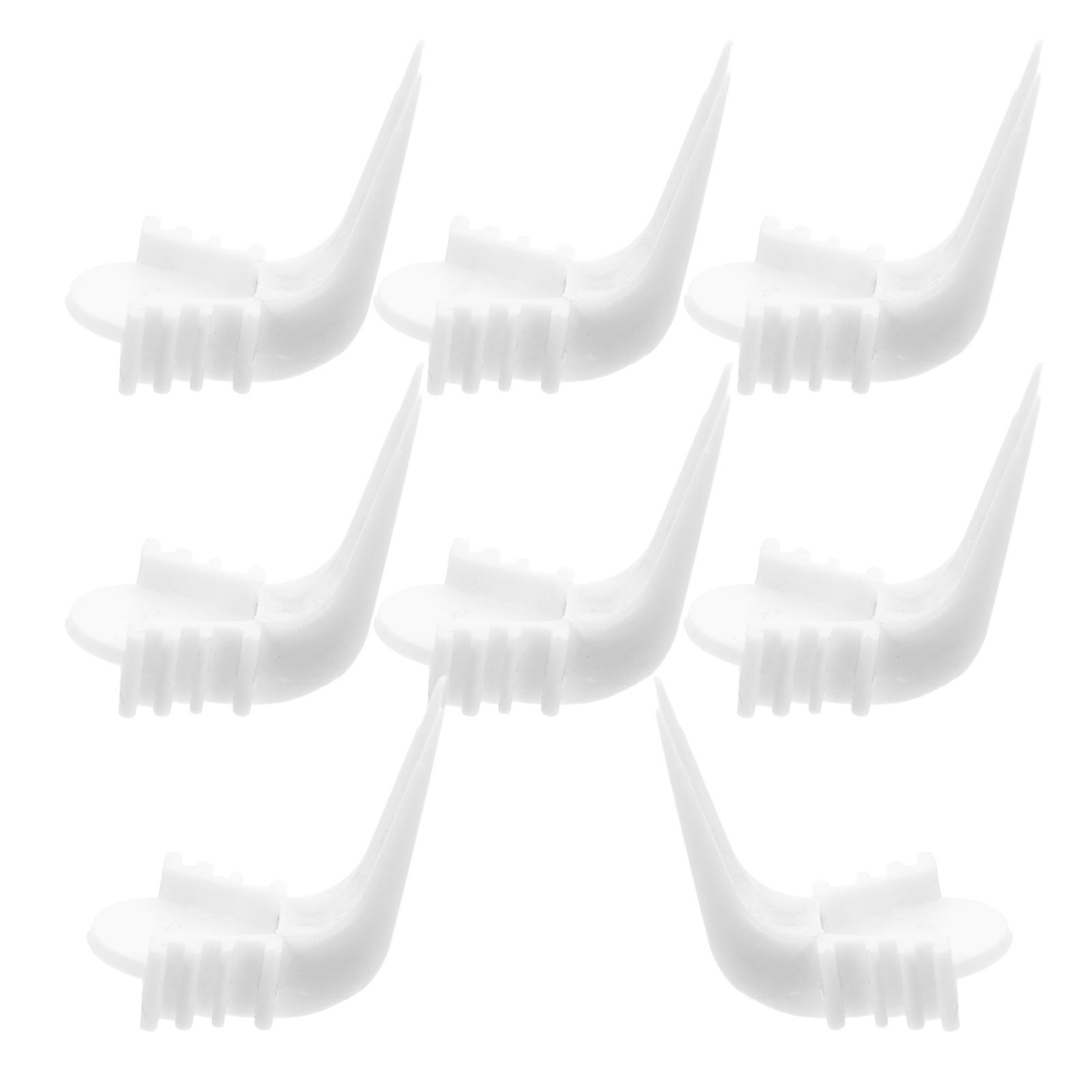 Parrot Fruit Vegetable Feeding Tool Fork for Bird Cage 8Pcs White