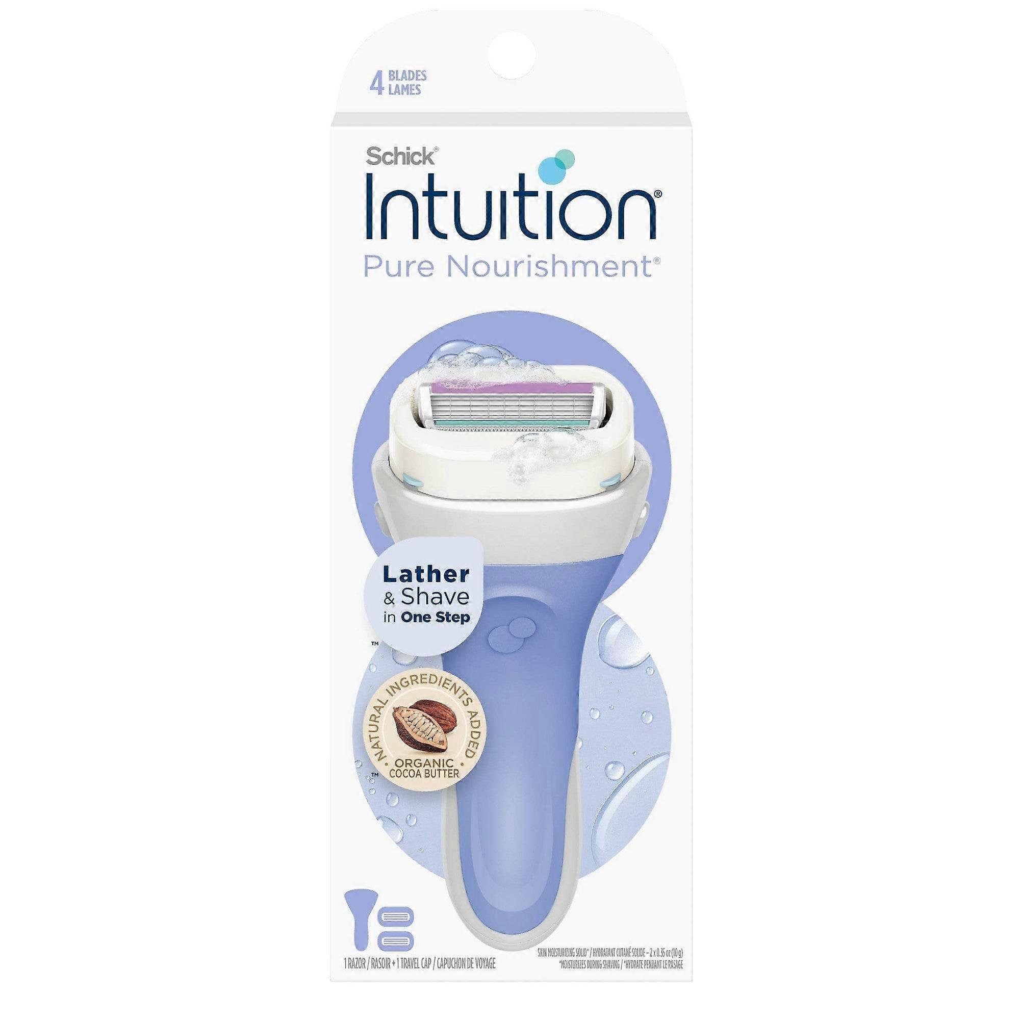 Schick Intuition Pure Nourishment Razor, Γάλα καρύδας + Αμυγδαλέλαιο, 1 Ea