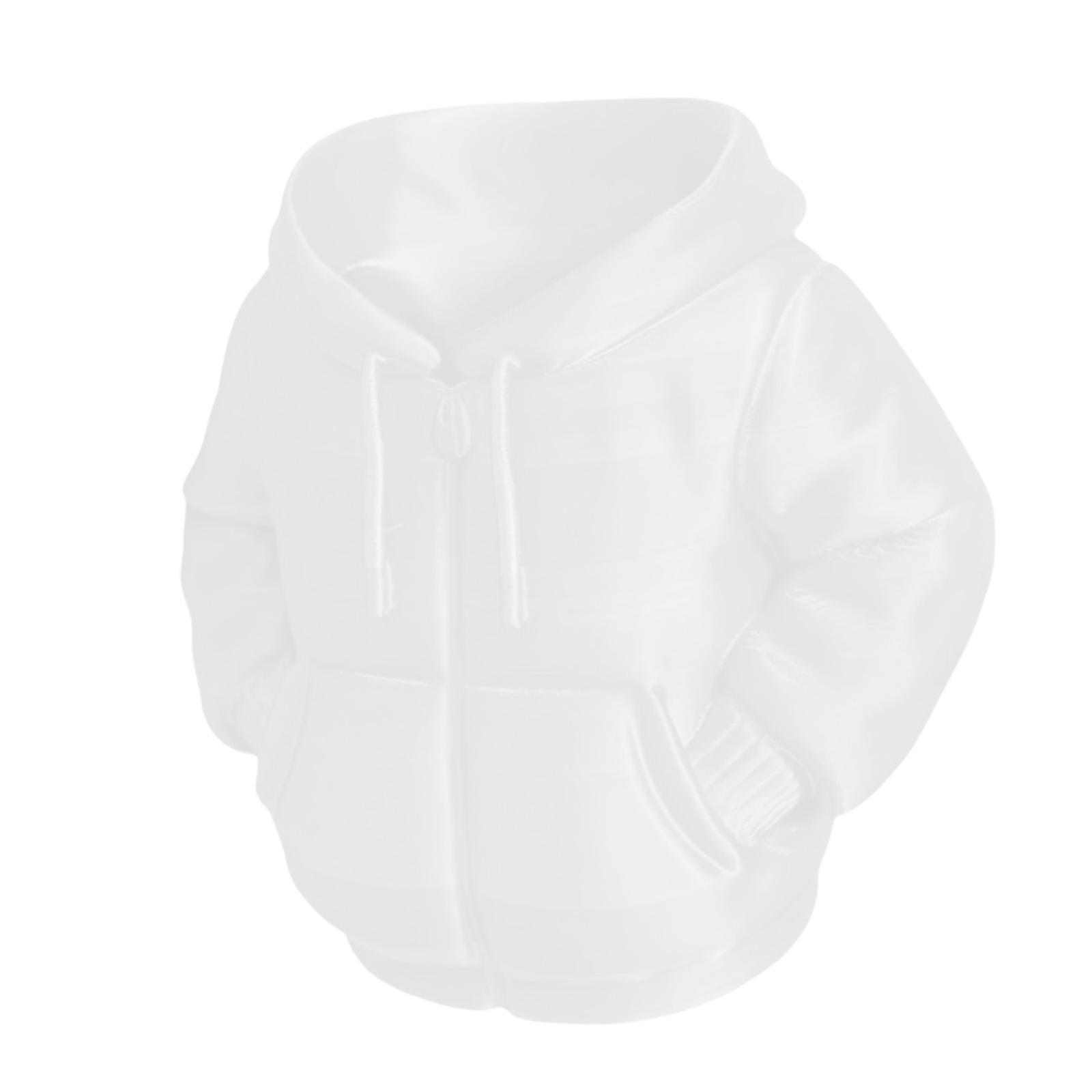 Stylish Hoodie Jackets Shape Vases Home Decors For Dried Or Artificial Flower Arrangements Pen Holder Cup Modern Gift  White