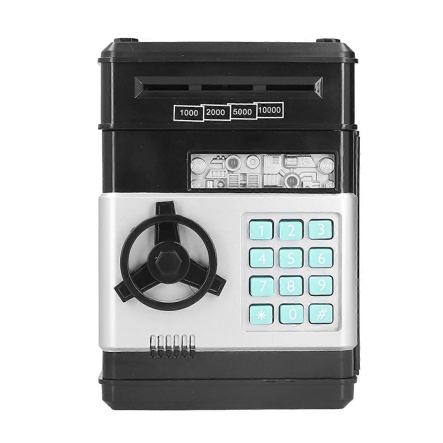 Electronic ATM Saving Box Cash Coins Save Banks Piggy Bank Can Auto Scroll Paper Money