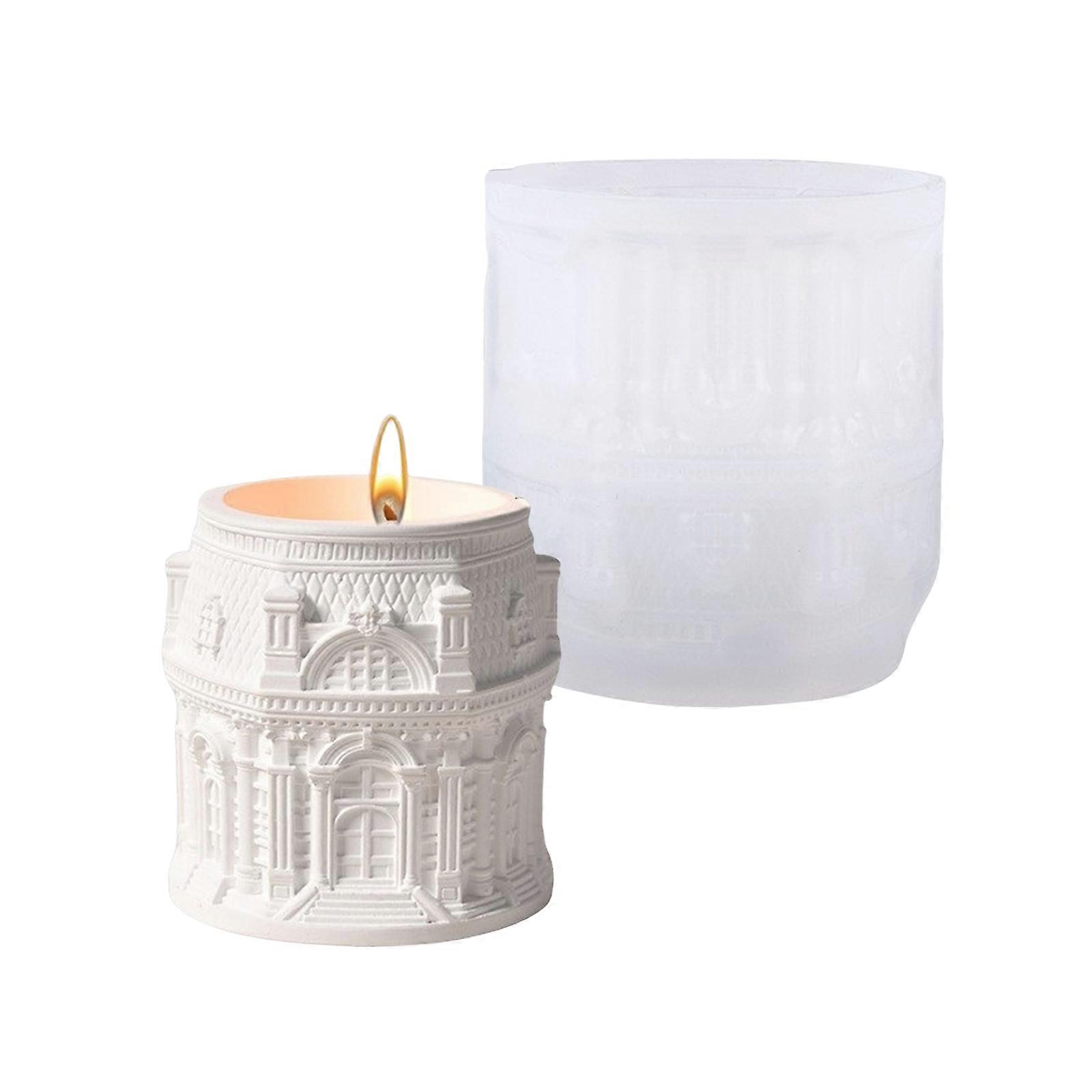 Multipurpose Louvre Relief Shaped Silicone Mould for Resin Art Candle Containers Craft Projects Easy Release Multicolor