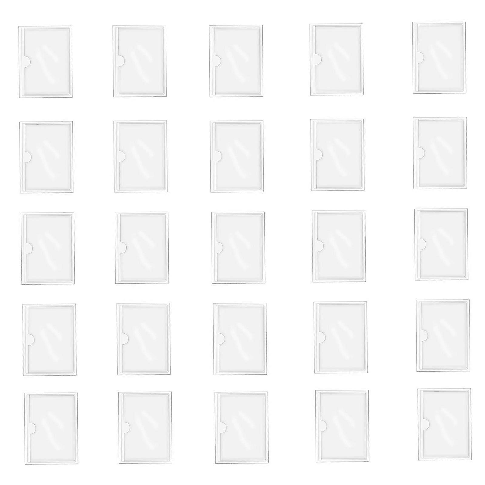 PVC Adhesive Label Pockets Label Holders with Clear Index Card Sleeves Water Resistant Document Sleeves Multipurpose Multicolor