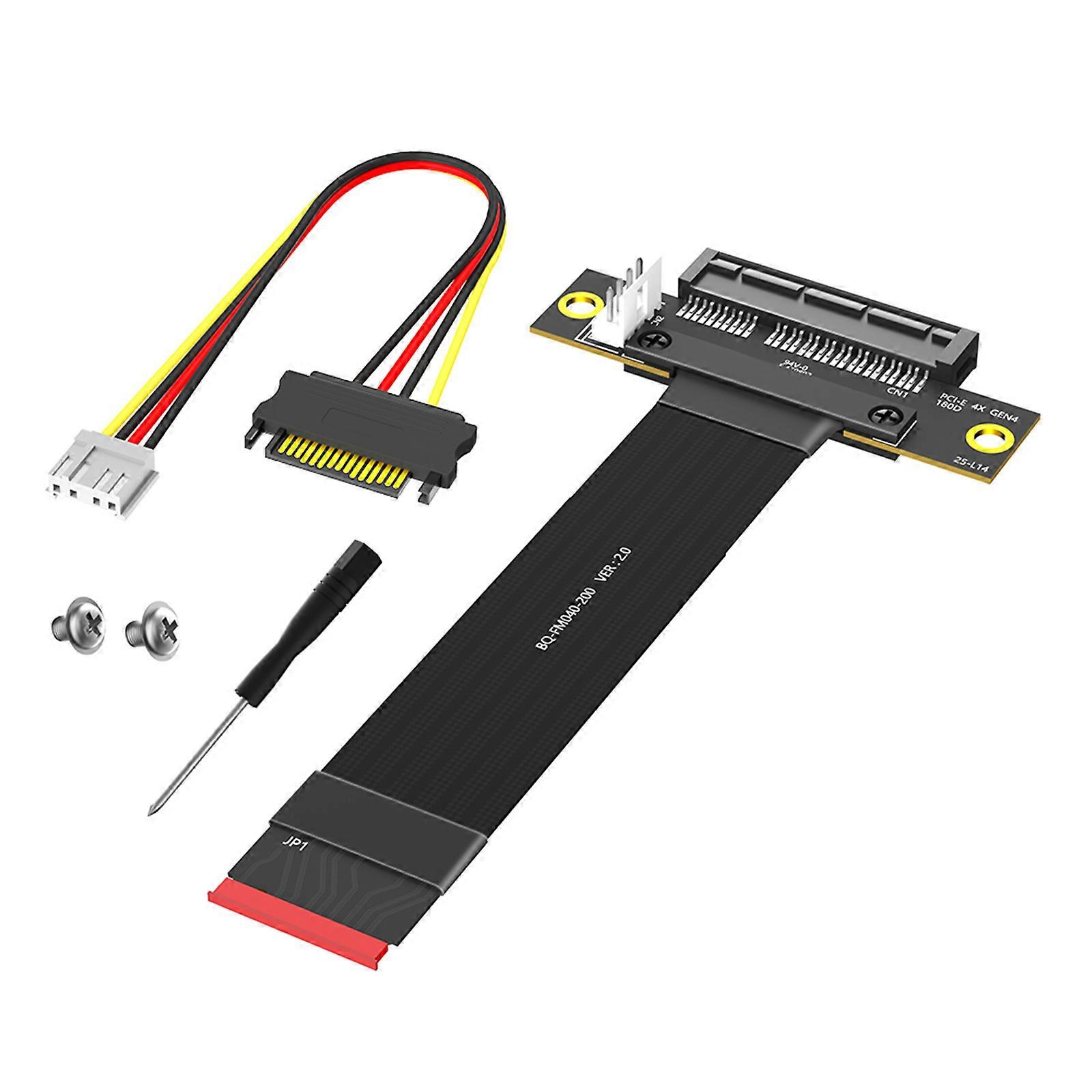 Desktop Laptop PCIe4.0 4X To M.2 Key M Converters Card 20CM FFC Fast speed Signal Cable Multicolor