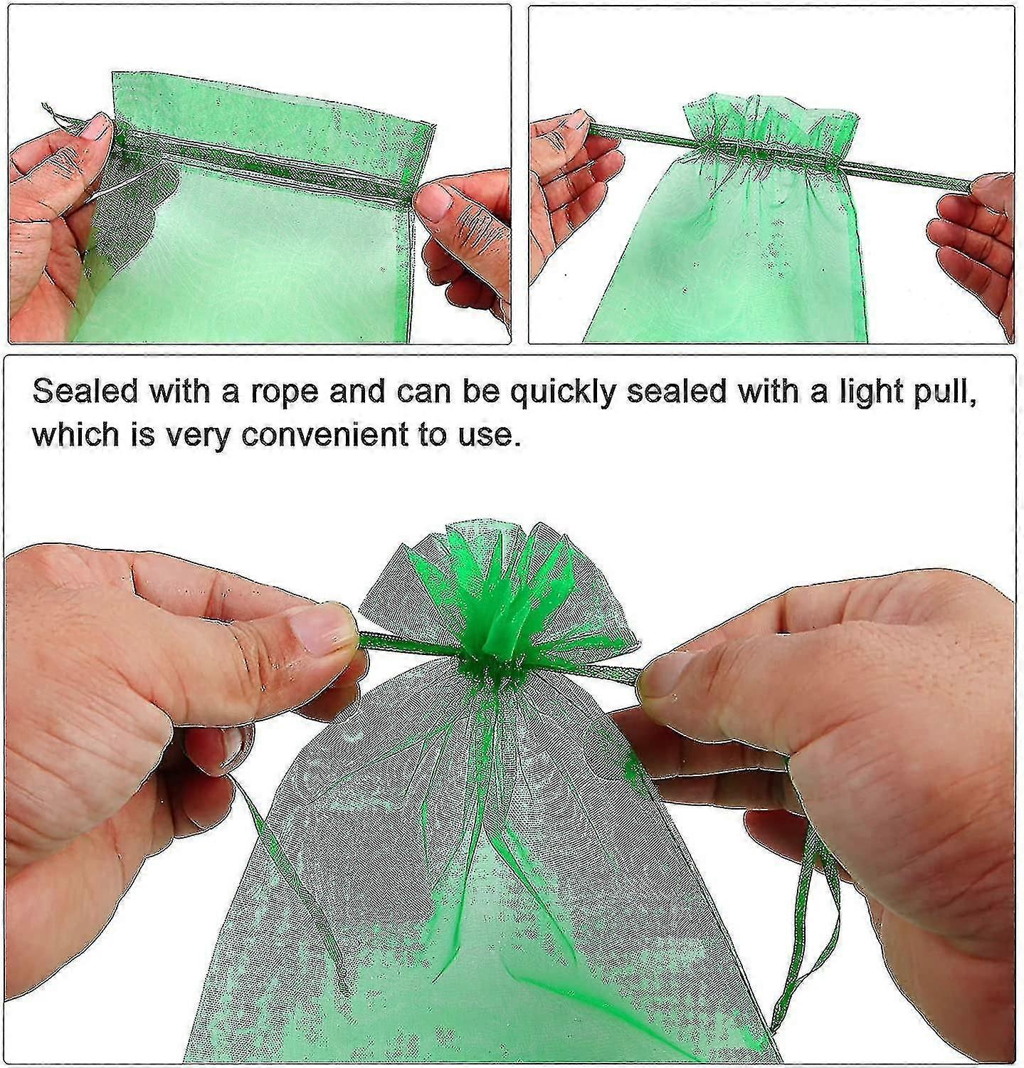 100pcsバンチプロテクションバッグ30x20cm / 10x15cmグレープフルーツオーガンザバッグ(巾着付き)は合計Protection_thを提供します