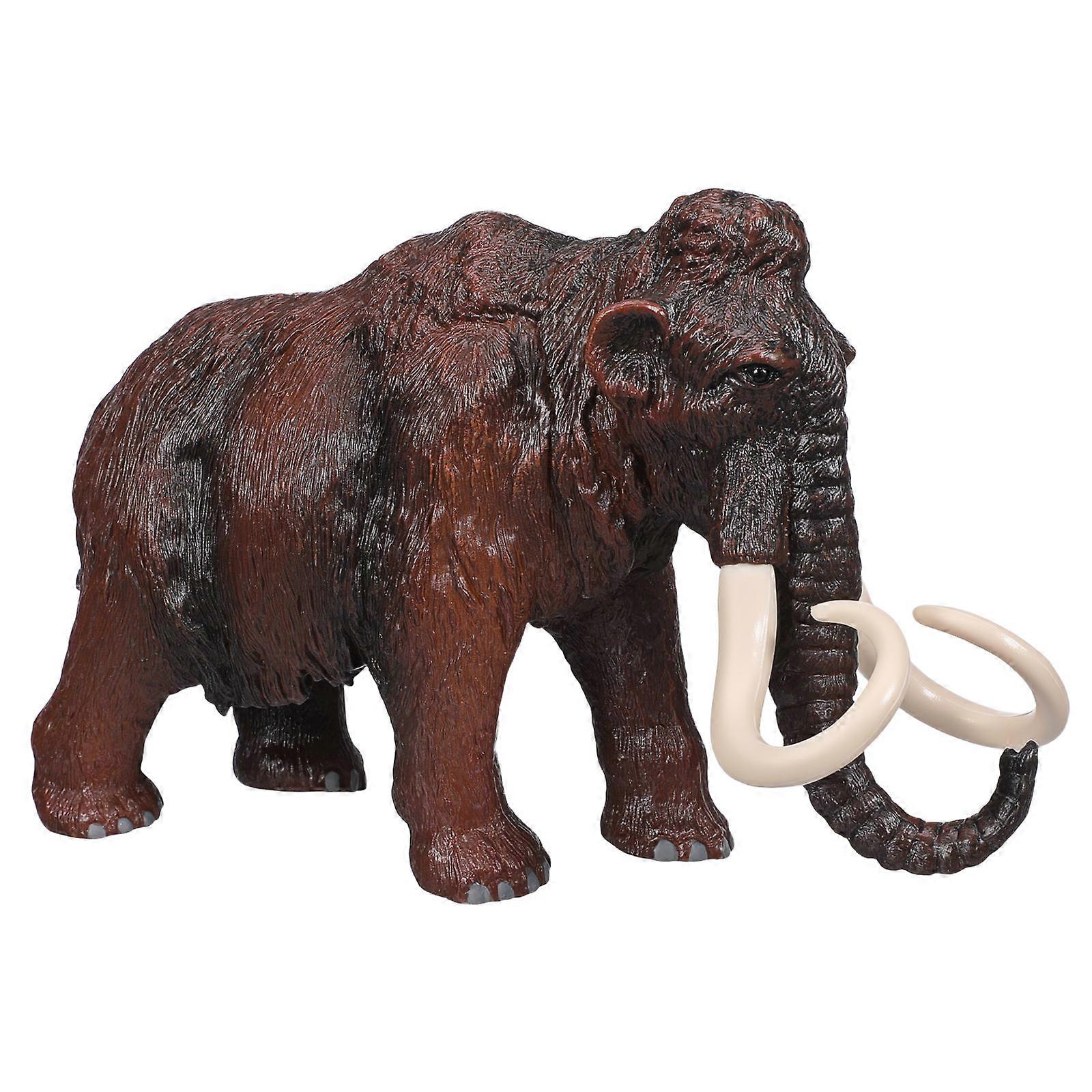 1pc Simulation Mammoth Model Solid Static Animal Model Elephant Toy Desktop Decoration Craft
