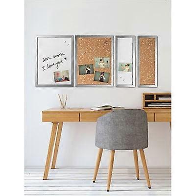 Positive Flow Metallic Silver Message Board Set, Assorted Sizes and Colors, 4/Set