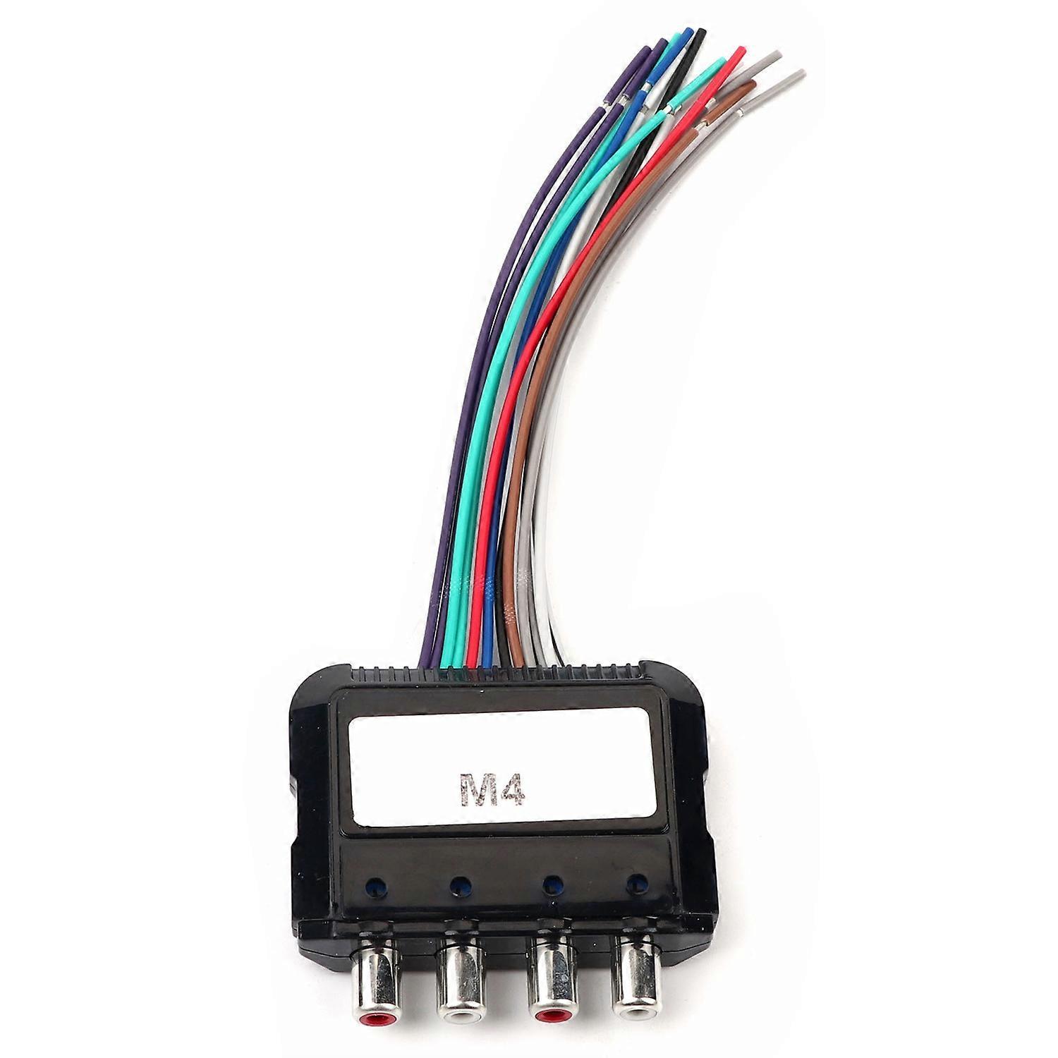 Car Stereo Subwoofer 4 Channel High to Low Audio Converter with Power Amplifier Control Wire