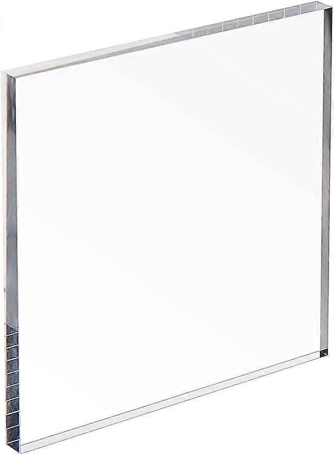 Acrylic Base Stand 5x5 Inch Square Clear Polished Block Cube Riser Display Pedestal Stands for Collectibles Jewelry Props Collection Display Home Deco