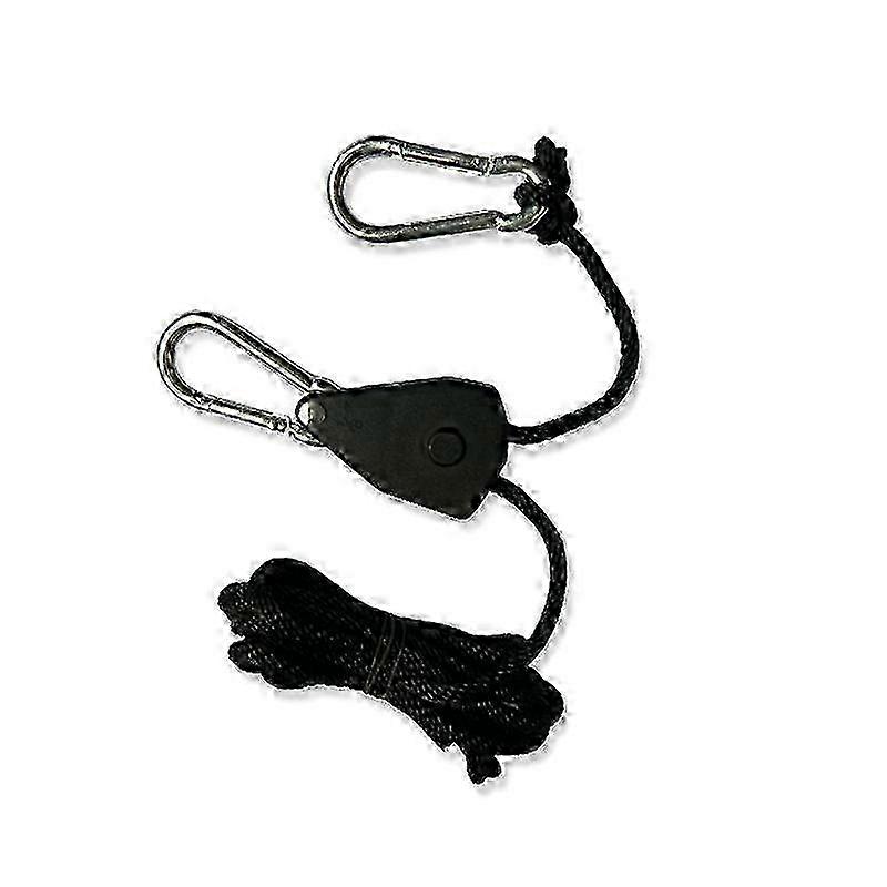 Set of 2 ratchet ropes with hooks for 1/8" straps for plant lights