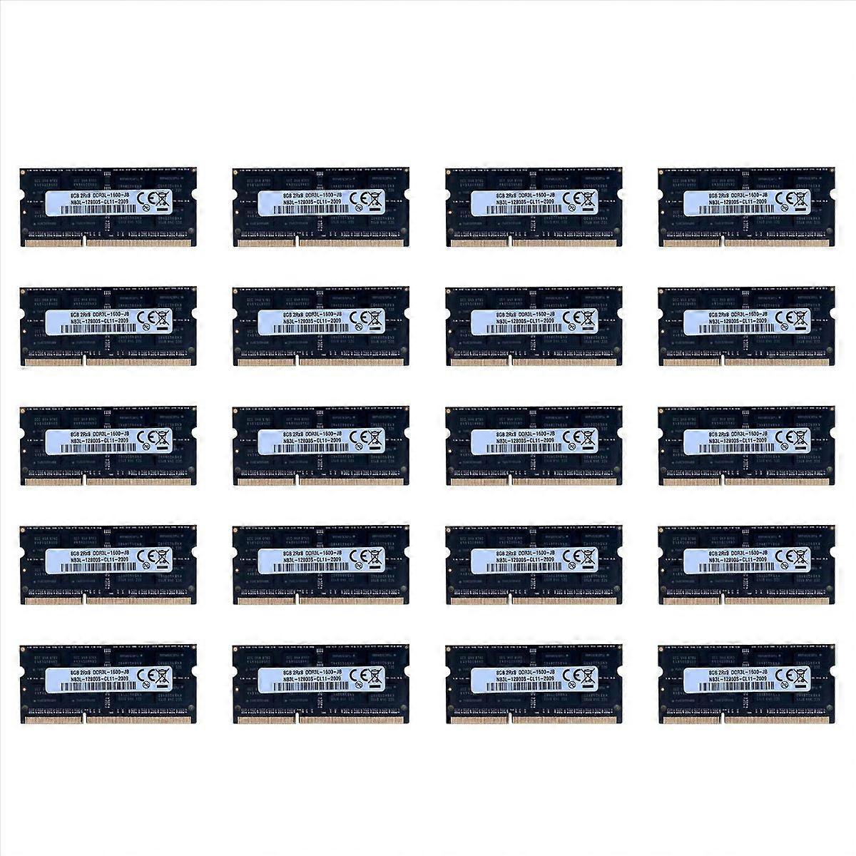 20X DDR3 8GB Laptop Ram Memory 1600Mhz PC3-12800 1.35V 204 Pins SODIMM Support Dual Channel for AMD 