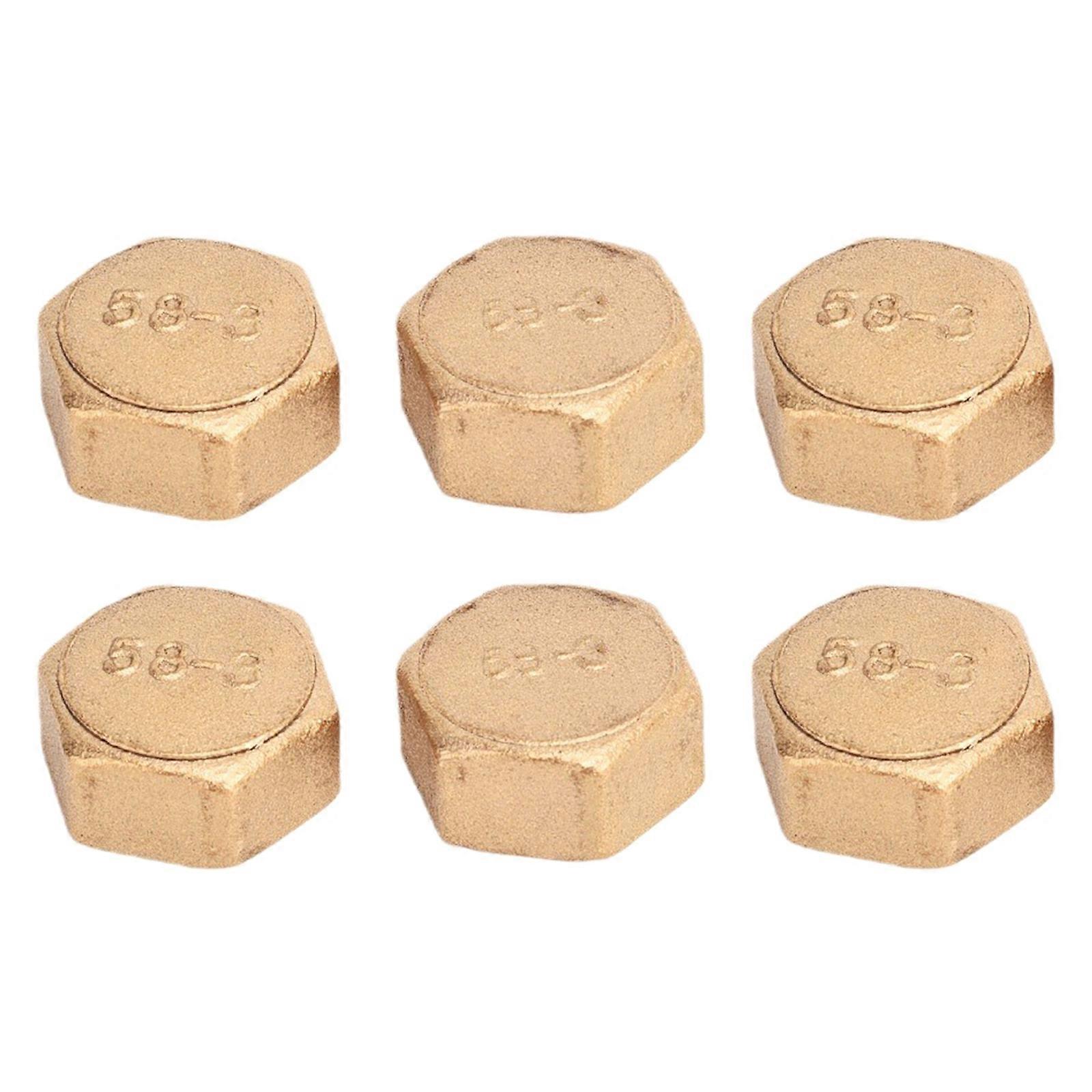 6pcs/set Threaded End Seals 1/2"/3/4"/1" Corrosion Resistant Pipe End Caps Brass Caps Hose Caps Pipe Caps Sealing Caps Multicolor