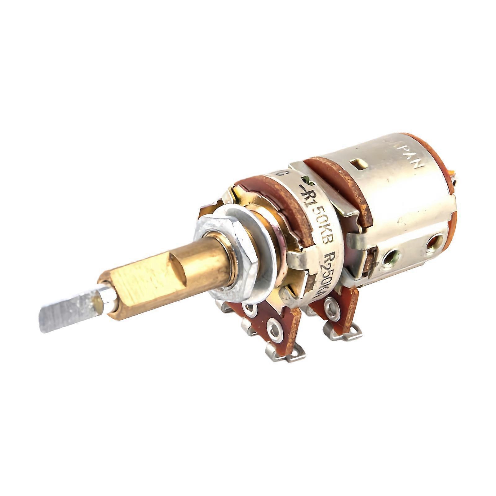 Easy Installation Double Shaft Potentiometer Equipped With Switcher For A50K B50K Resistance Featuring 30mm Shaft Length Multicolor