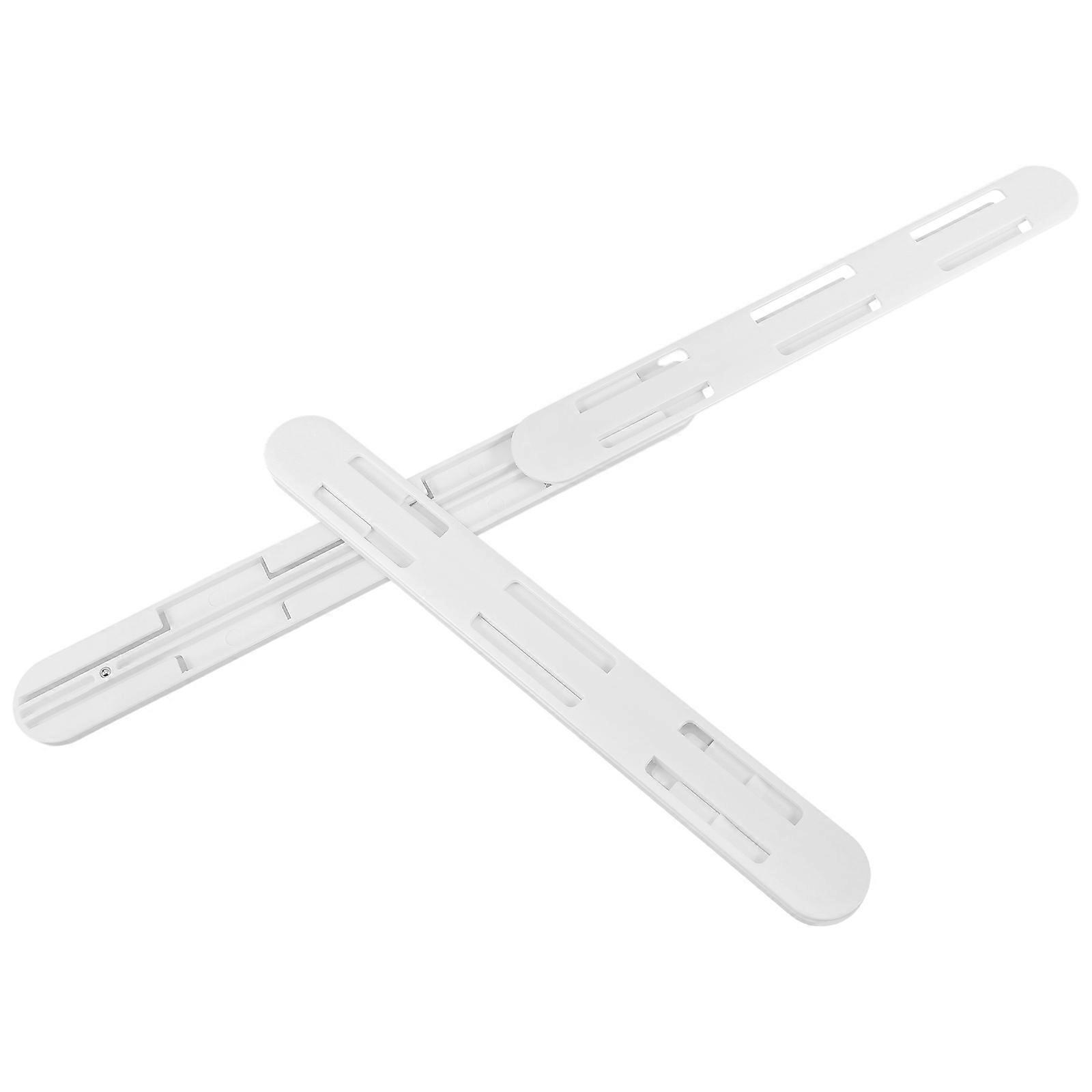 White ABS Pull Out Slide Rail for Baskets 2 Pcs Sturdy and Durable for Home Use