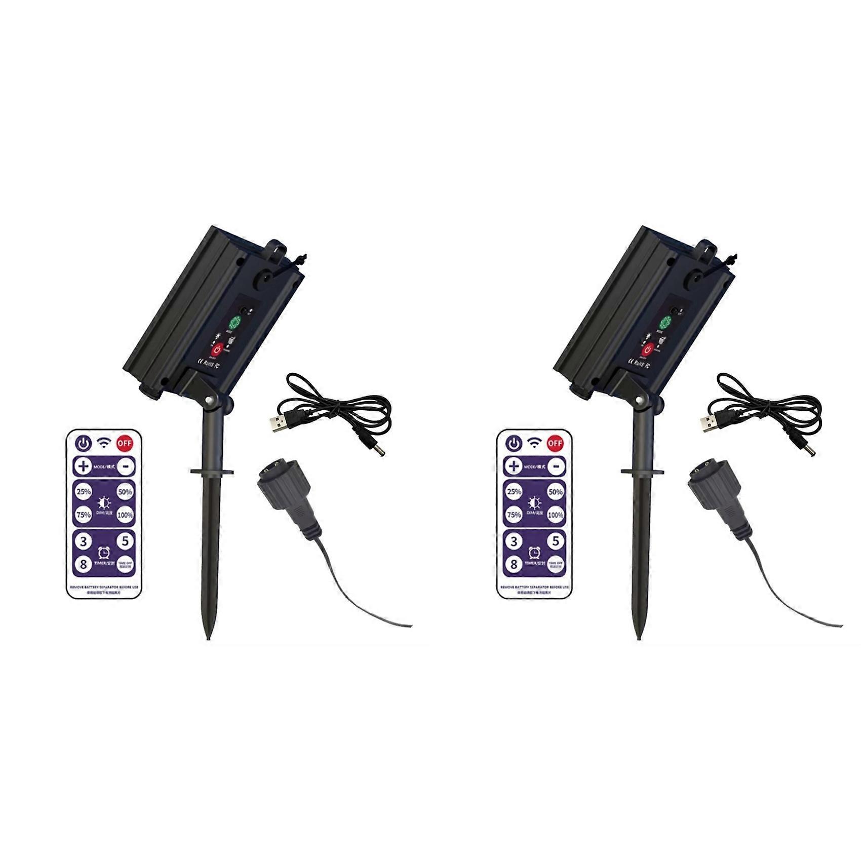 2X Solar Battery Box Kit Pack Powered Lithium Panel Light with Remote Control for Led String Strip Lamp 24V DIY