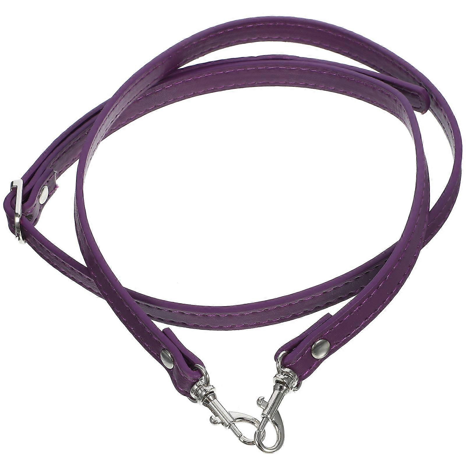 Purple PU Synthetic Bag Strap Adjustable Handbag Replacement 3Pcs