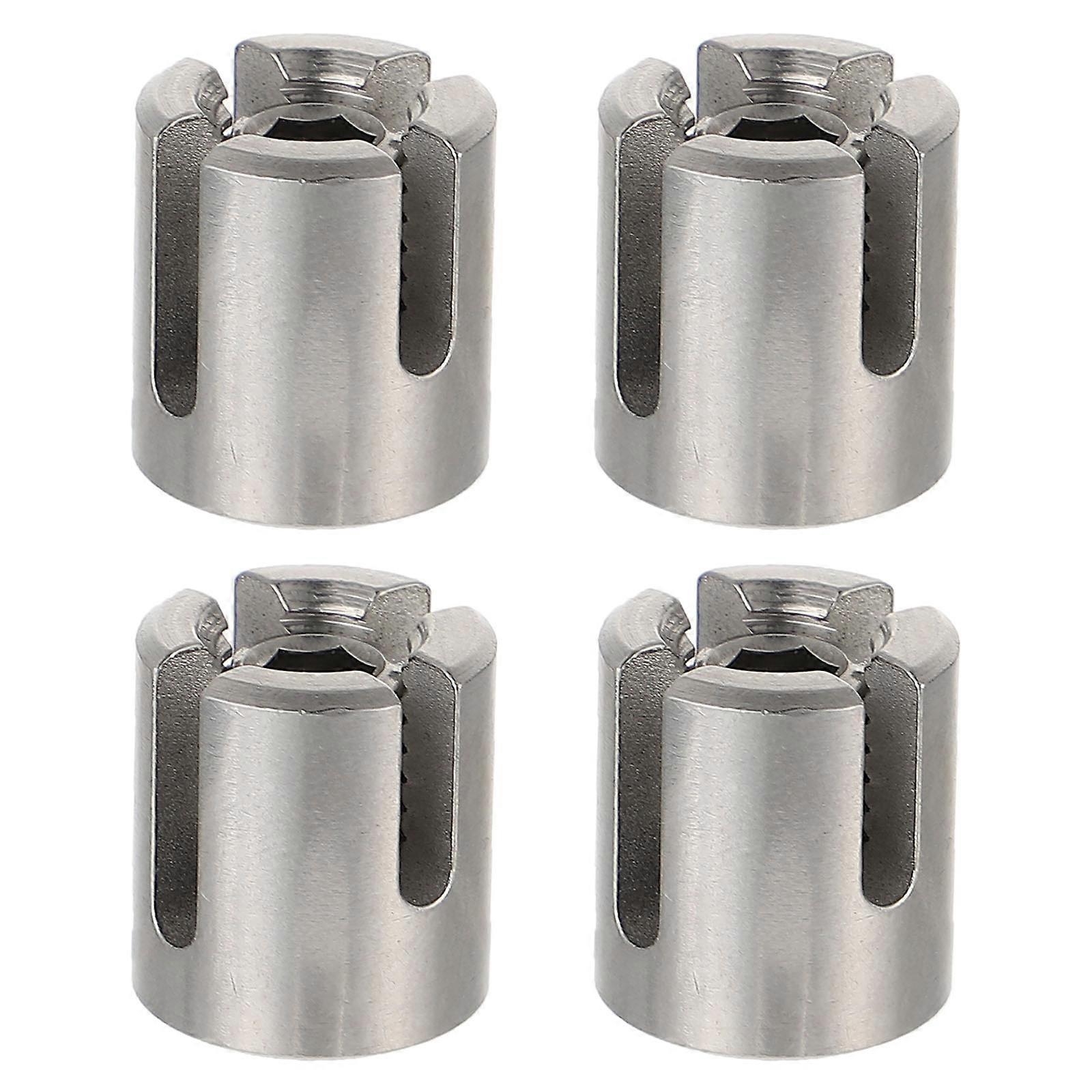 Stainless Wire Rope Clip Cable Clamp for Wire Fixing 4Pcs Silver Metal