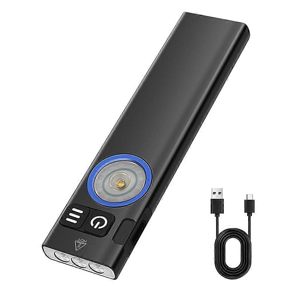 650LM LED Flashlight Type-C Rechargeable Work Light Torch with Magnet Waterproof Camping Pocket Lantern