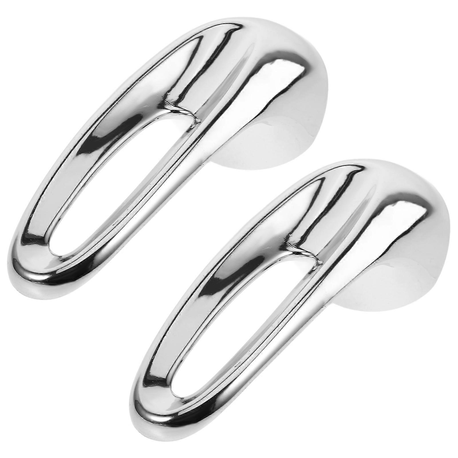 Durable Faucet Handle For Pool Tap And Bathroom Featuring Easy Installation And Rectangular Shape In Silver 4Pcs