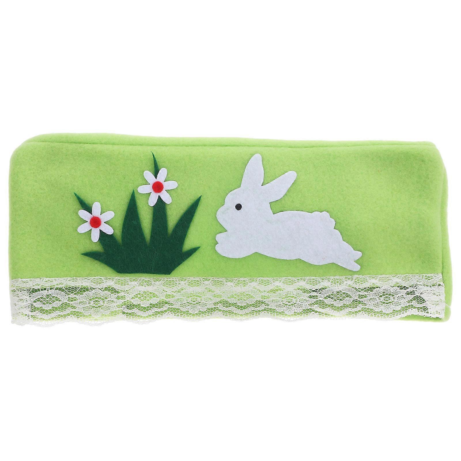 Cute Easter Bunny Tissue Box Cover Rectangular Fabric Holder