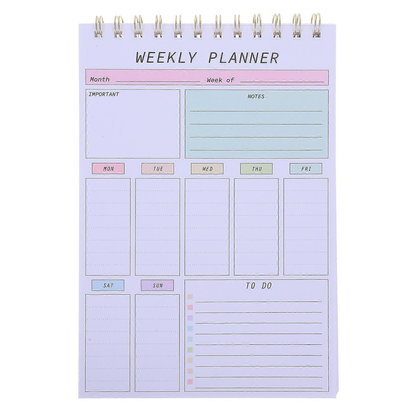 Desk Planner Weekly to Do Notepad for Home Use