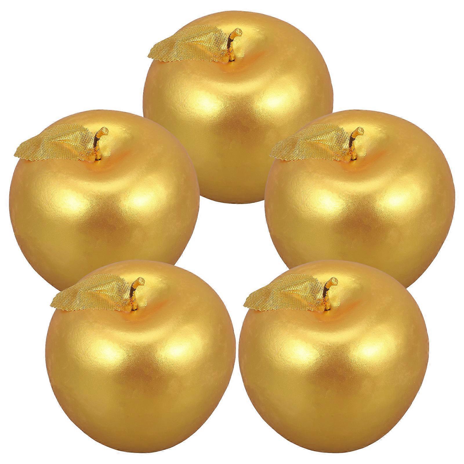 Golden Fake Model Foam Artificial Models for Decoration 5Pcs