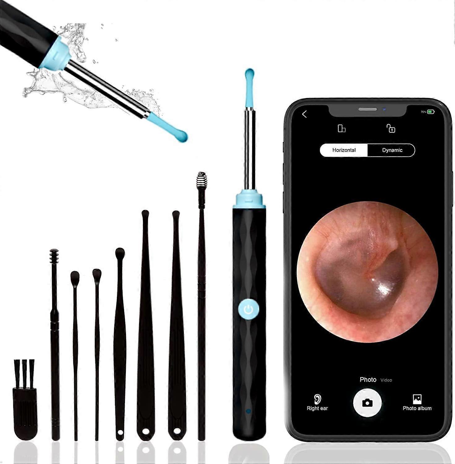Ear Wax Removal Tool with FHD Wireless Camera, LED Light, WiFi, for iPhone and Android  White