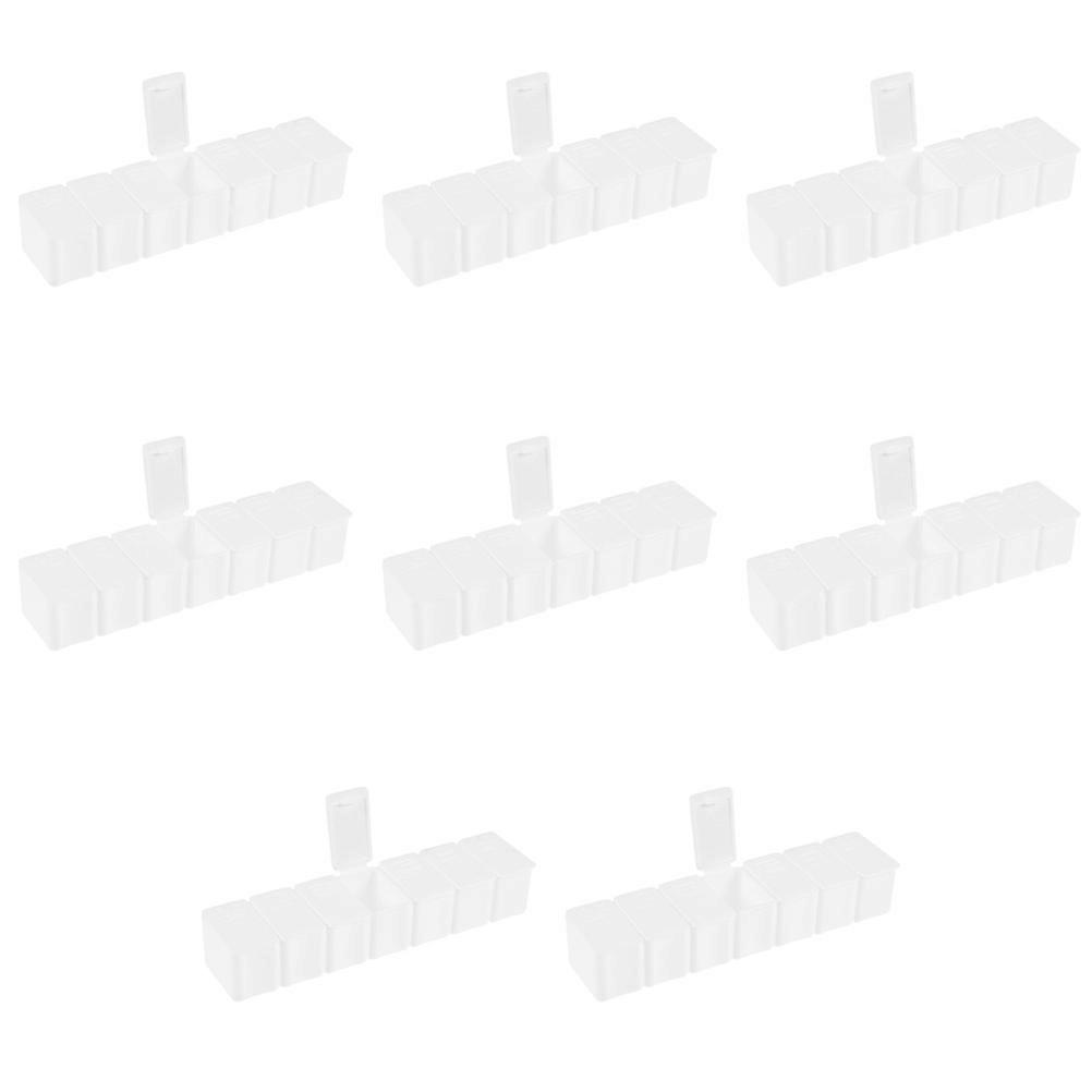 Plastic Braille Pills Boxes Weekly Medicine Organizer 7Pcs
