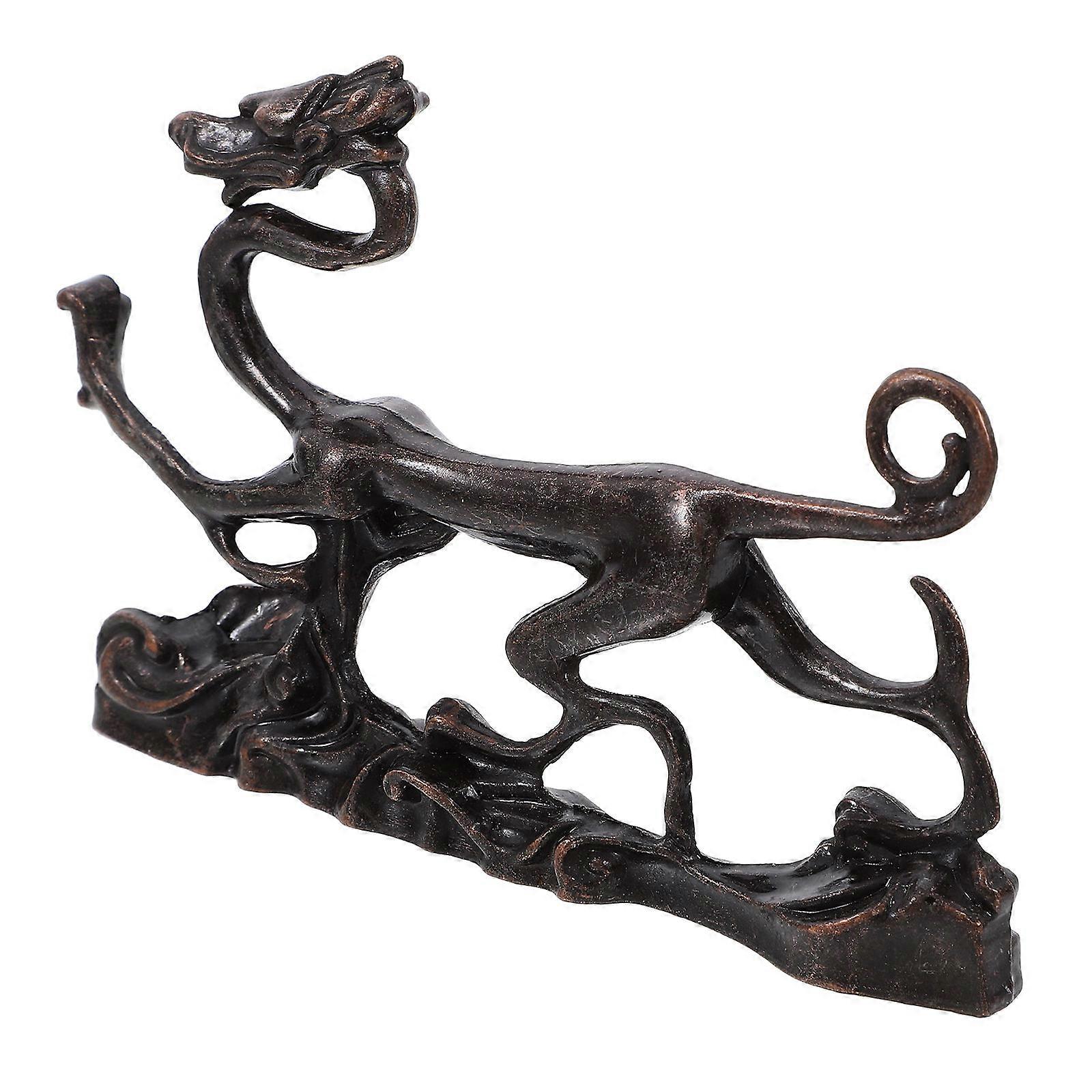 Brown Practical Brush Pen Rack Copper Brush Stand for Daily Use