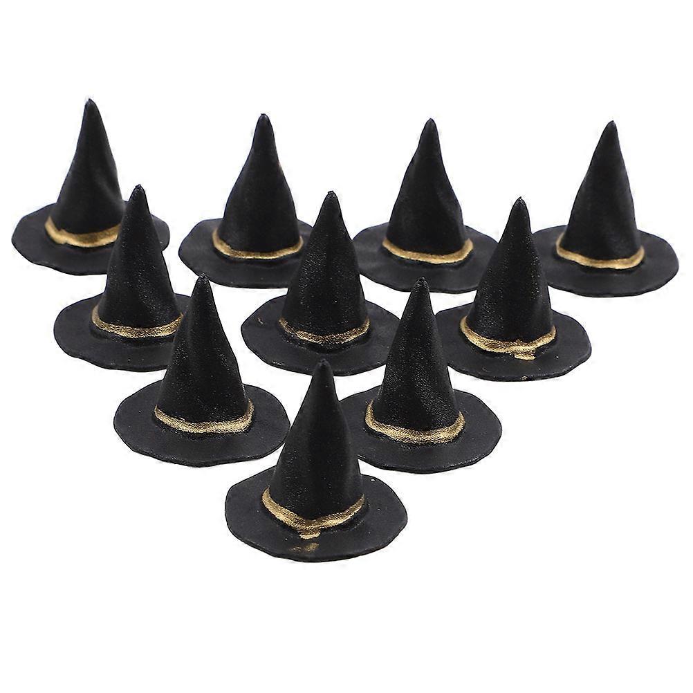 Hats Black Plastic Wizard Caps for Halloween Party 40Pcs
