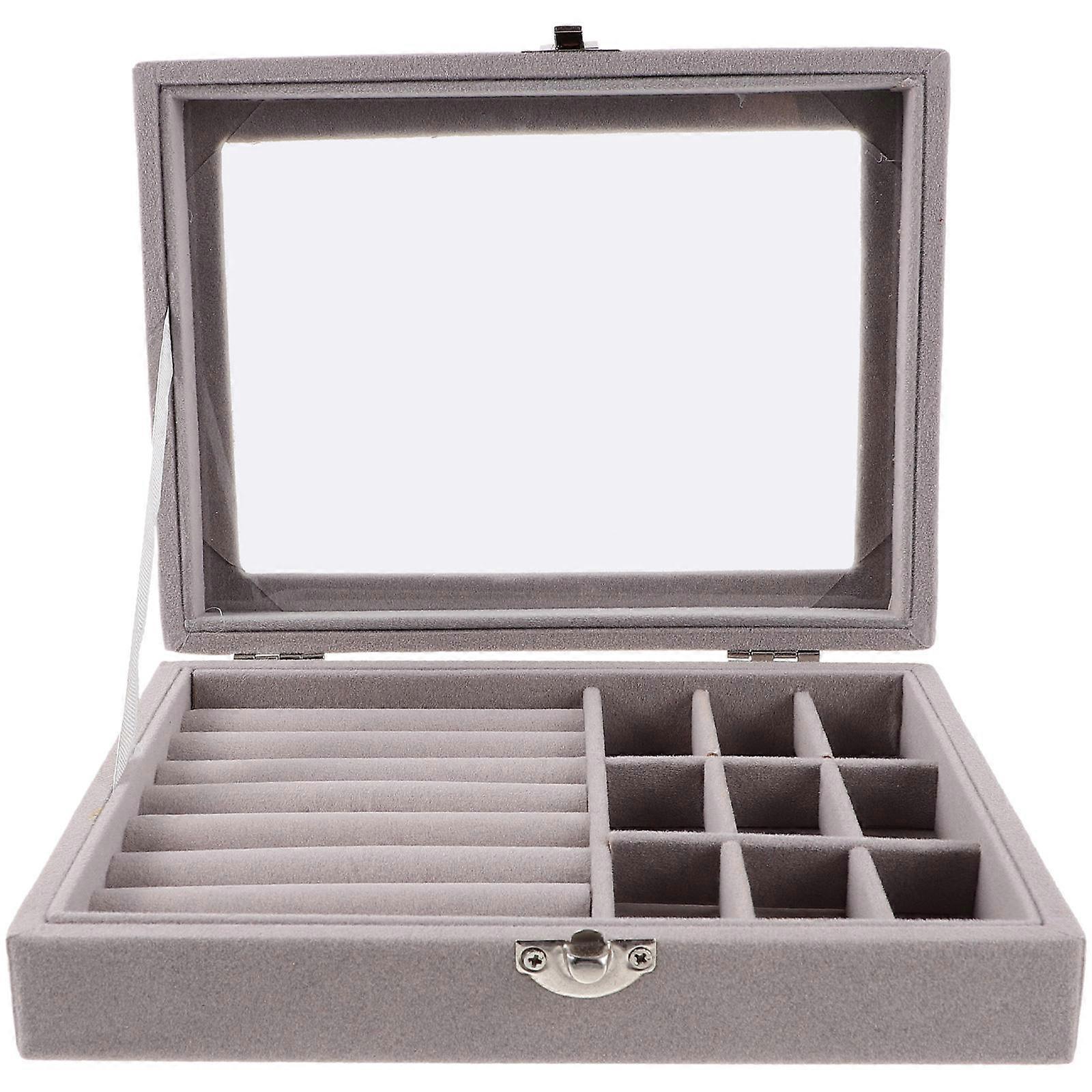 Rectangular Jewelry Display Box Vanity Organization Sponge Material 20X15X4.5CM 1Pack