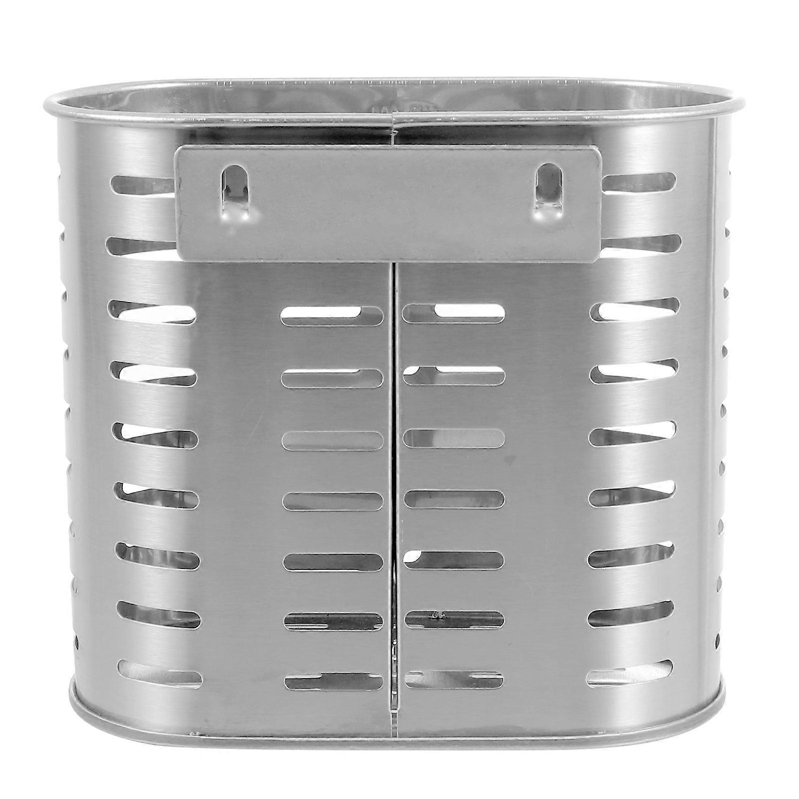 Silver Kitchen Tableware Container for Chopsticks Storage Bucket 1Pcs